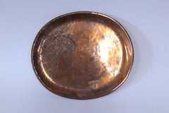 Signed Los Castillo Copper Mid-Century Serving Platter