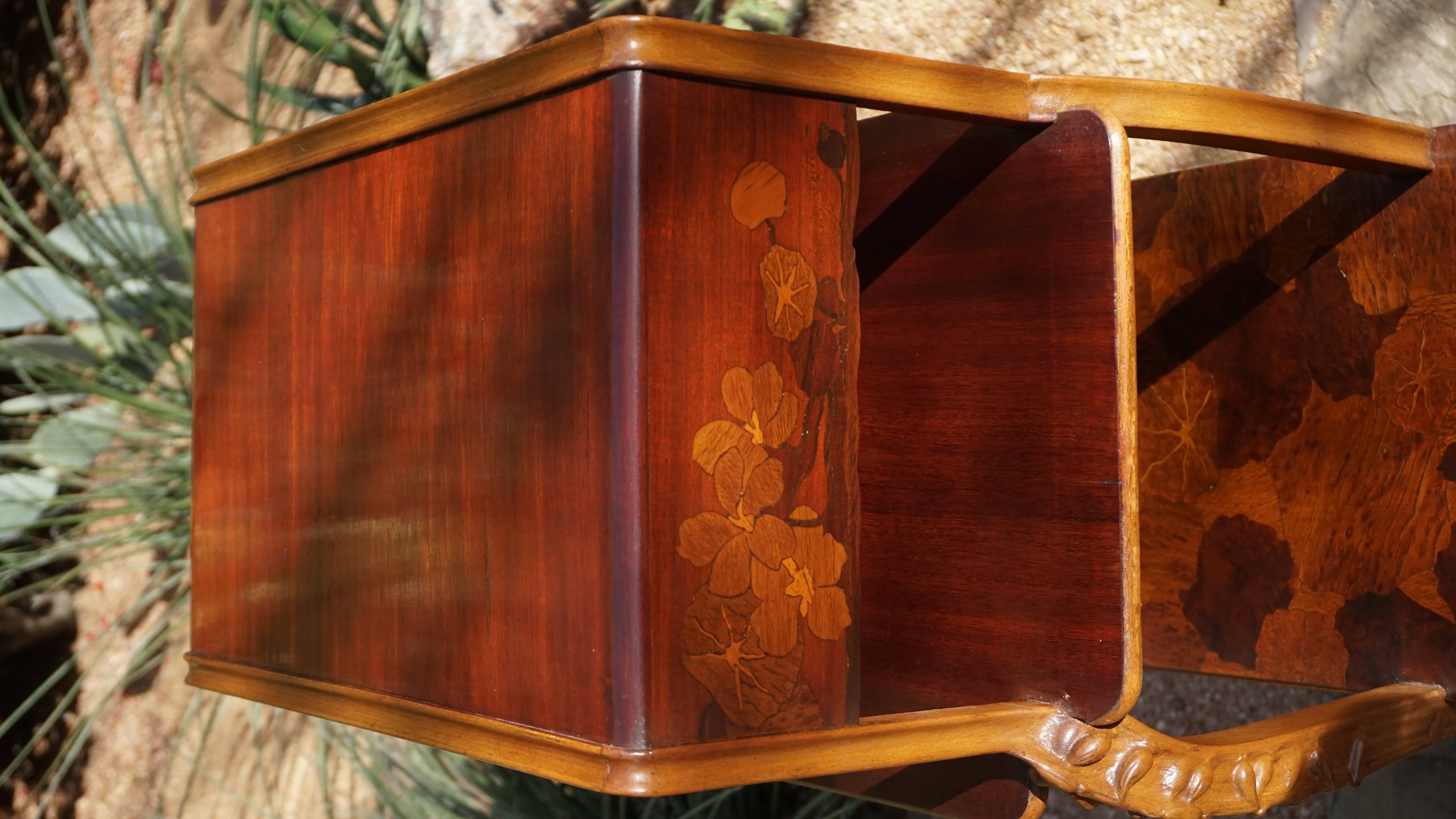 Signed Louis Majorelle French Marquetry Etagere Music Cabinet, 1900 2