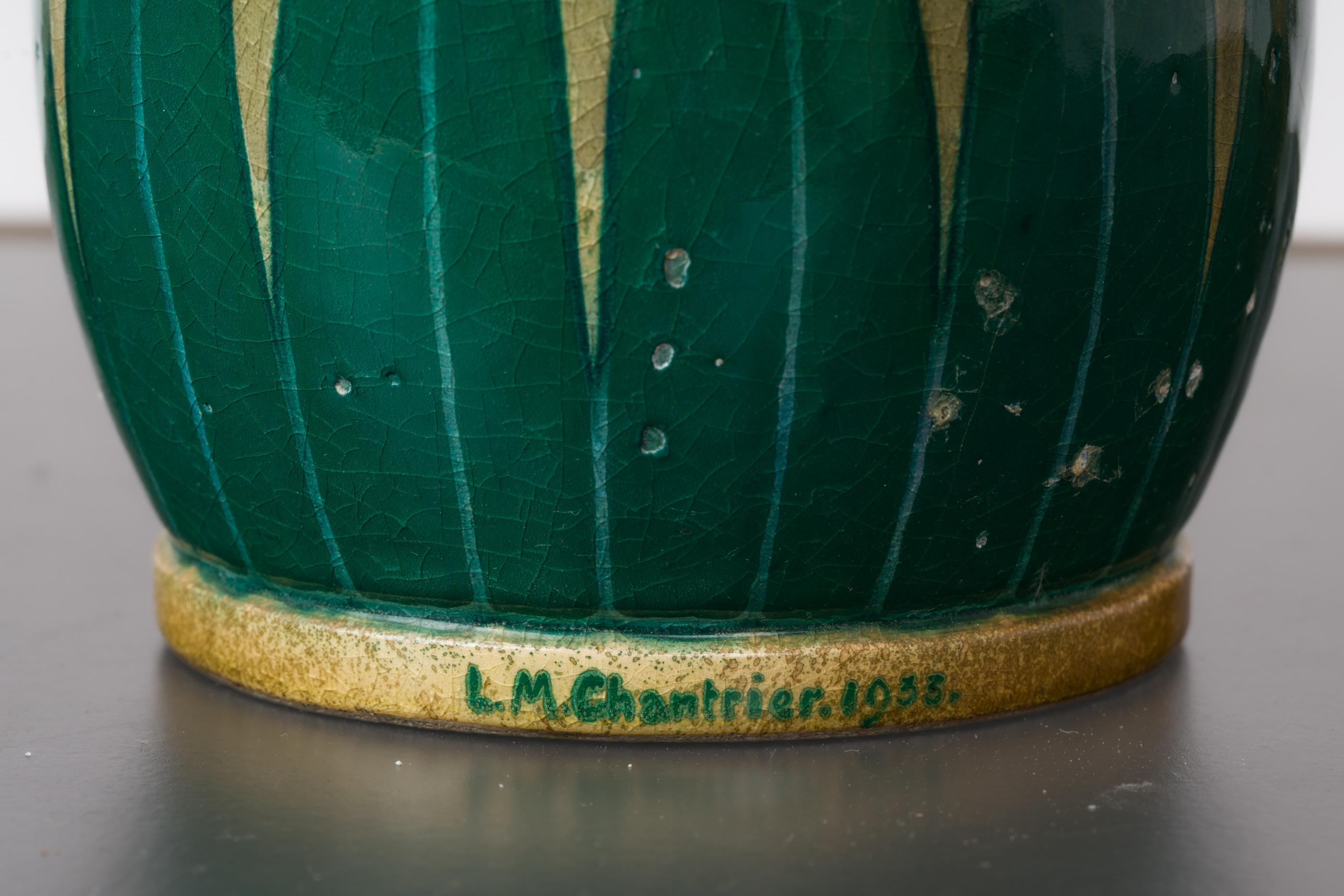 Vasi a forma di conchiglia firmati Louis-Marcellin Chantrier Art Deco - Francia, anni '33 In condizioni discrete in vendita a New York, NY