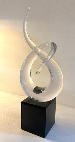 Signierte Glasskulptur "Liebesknoten" von Renato Anatrà