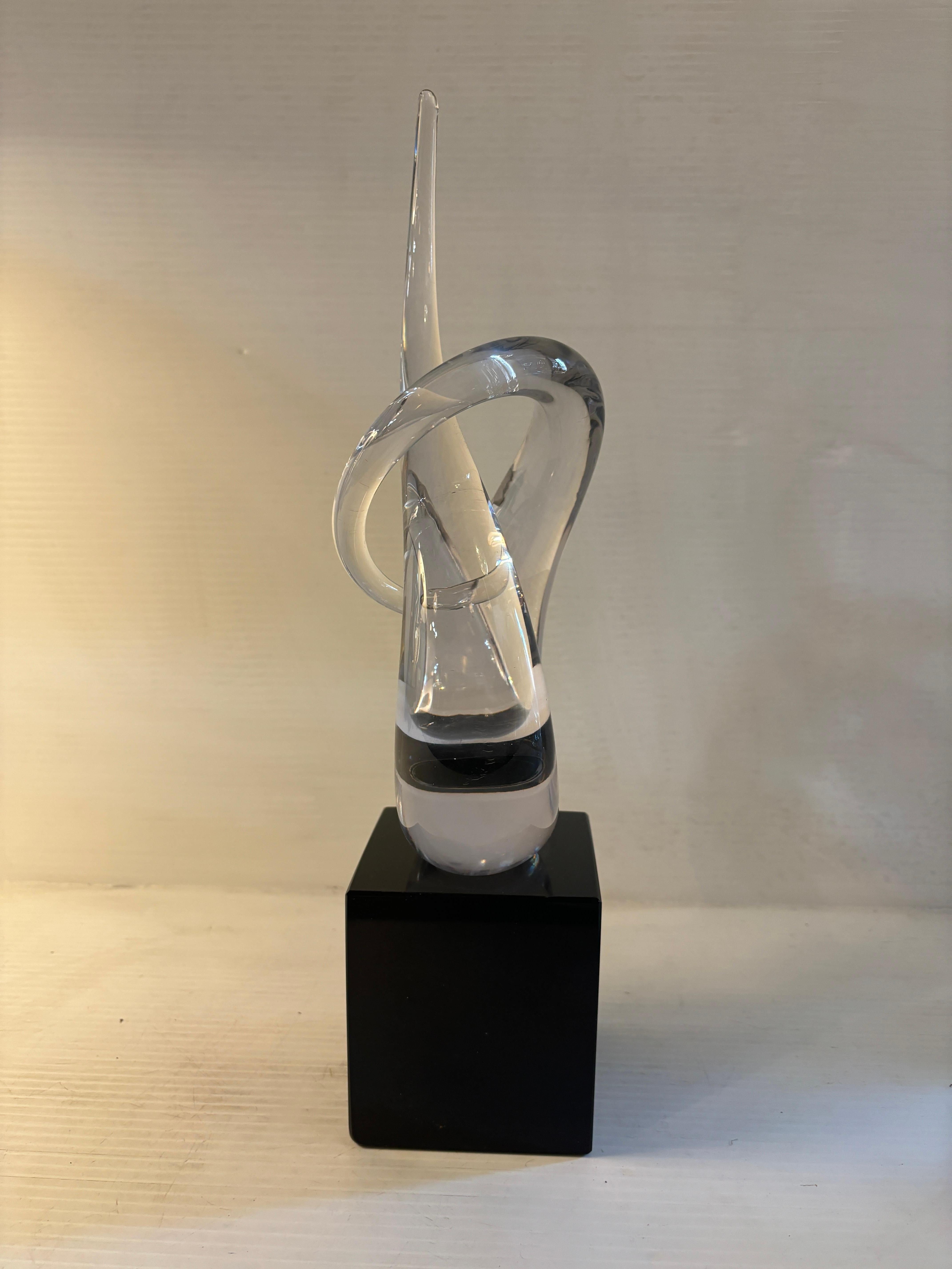 Scultura in vetro firmata 'Nodo d'amore' di Renato Anatrà in vendita 2
