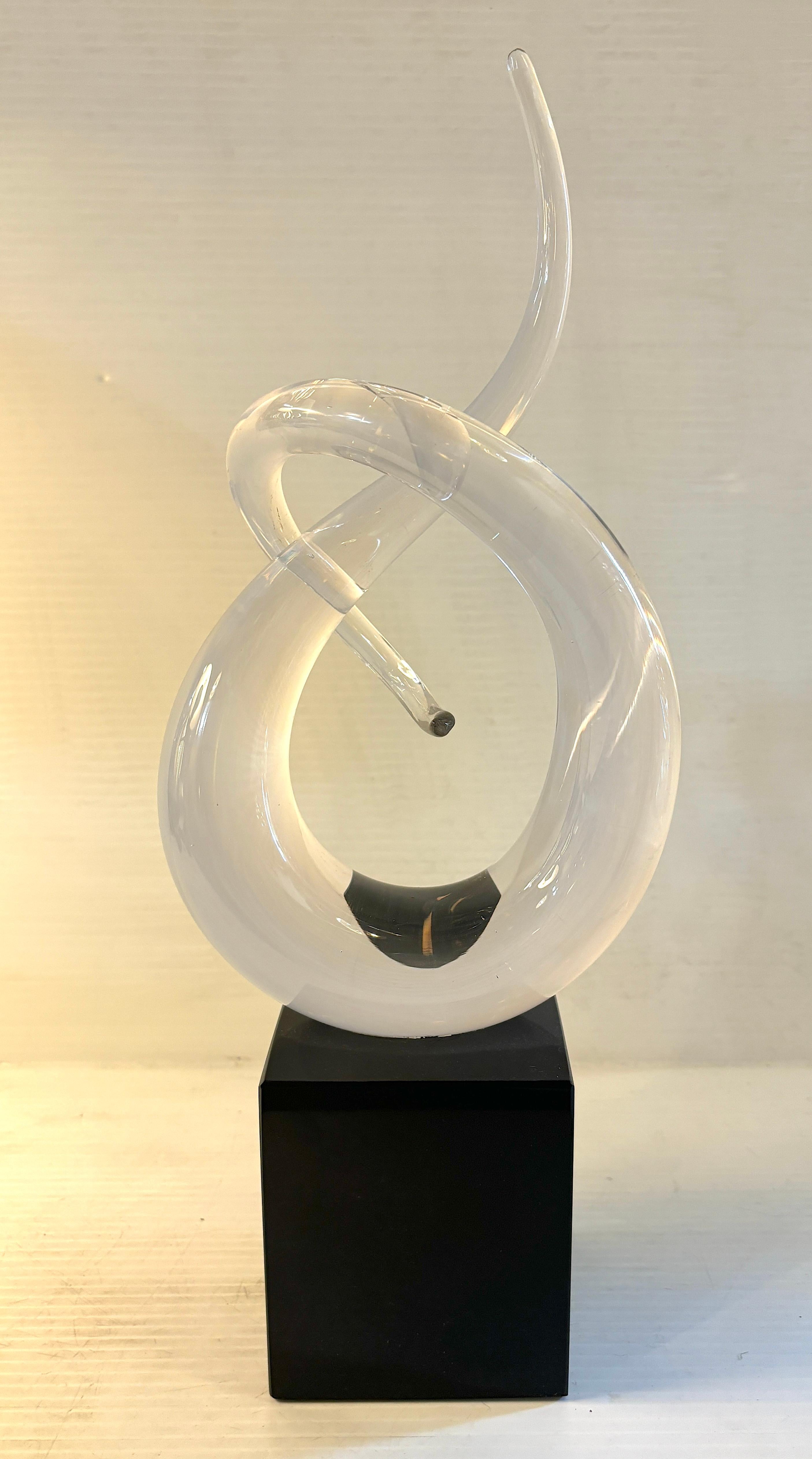 Scultura in vetro firmata 'Nodo d'amore' di Renato Anatrà in vendita 3