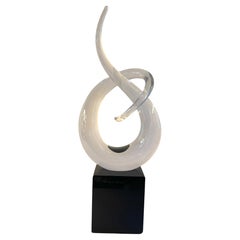 Escultura de vidrio "Nudo de amor" firmada por Renato Anatrà