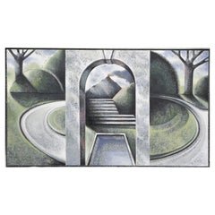 Signed Lowell Nesbitt Oil on Canvas Painting, 1987