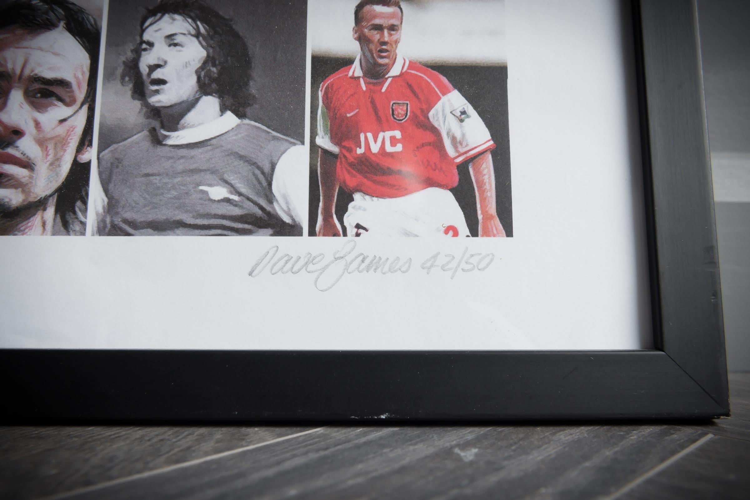 Signed Ltd Edition arsenal print by Dave James.