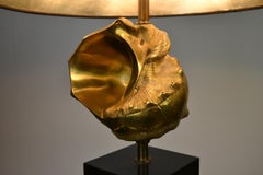 Signed Maison Charles Nautilus Shell Table Lamp, Mid-20th Century, France