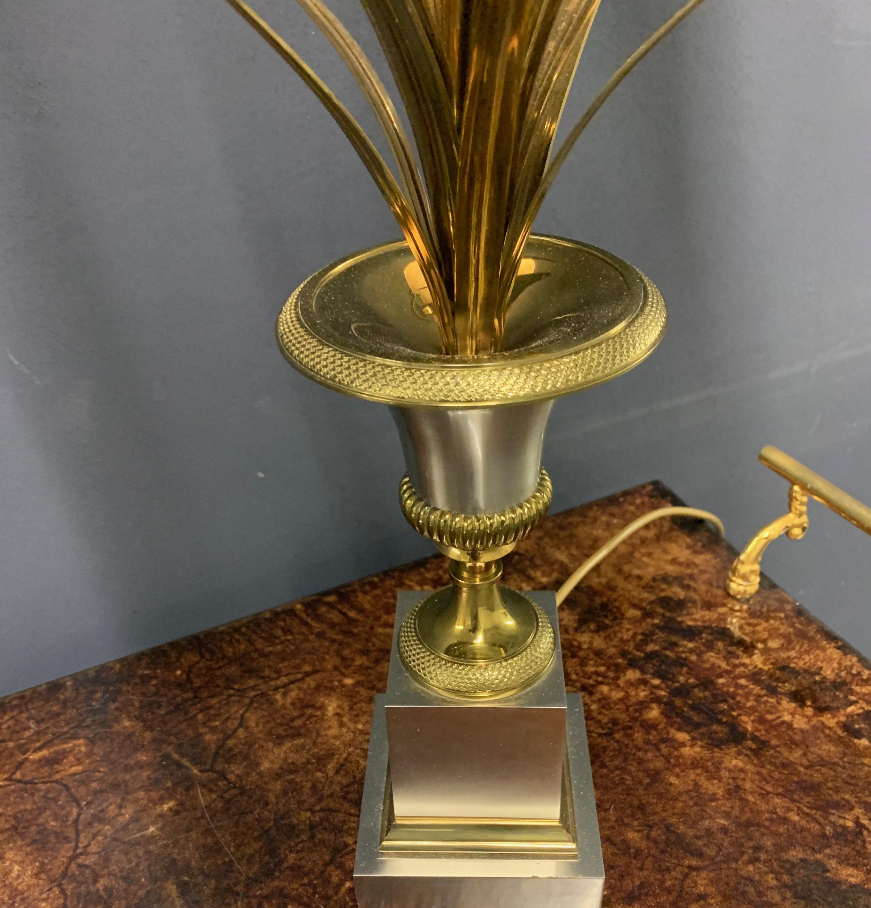 Brass Signed Maison Charles Table Lamp