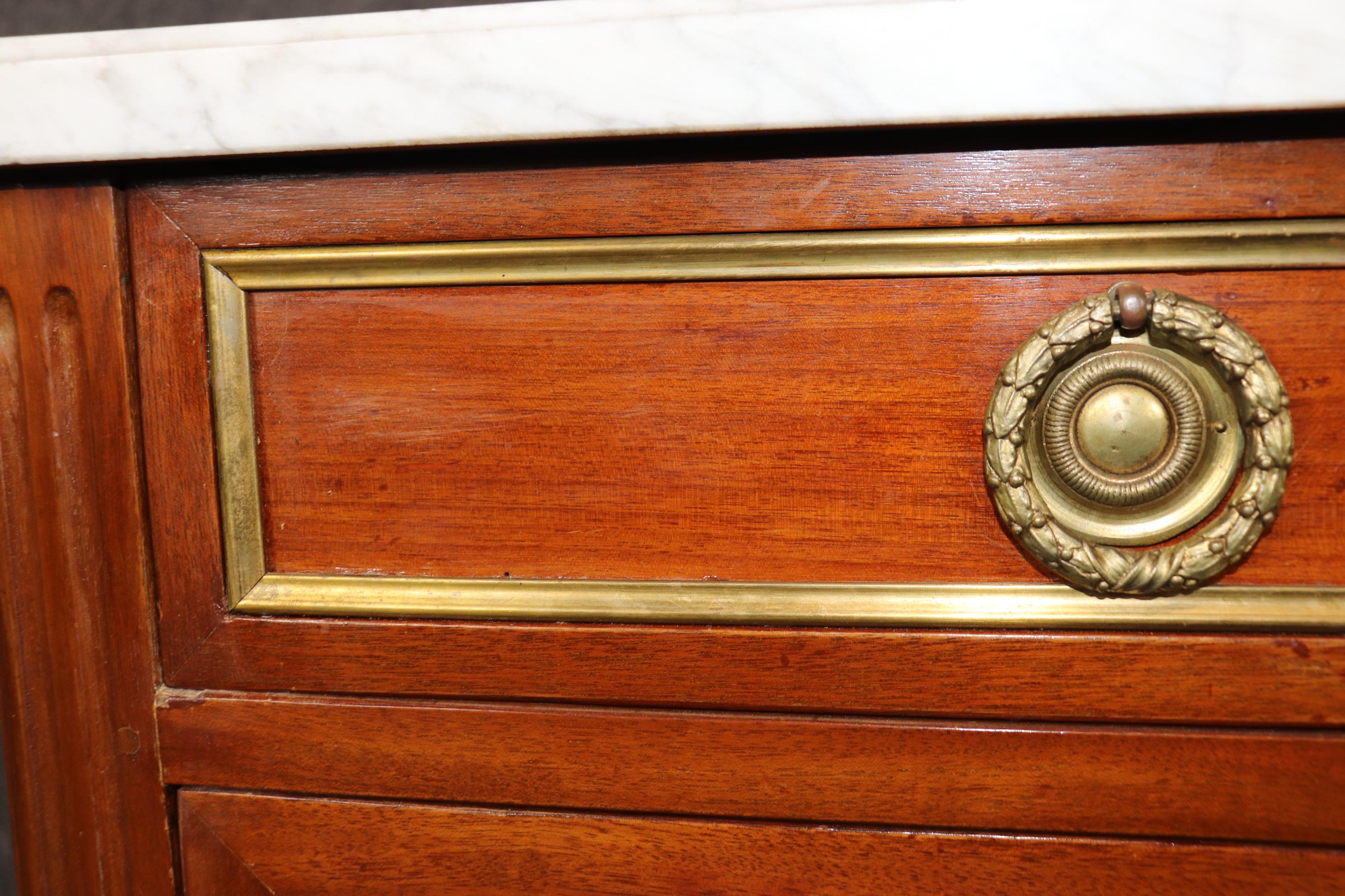 Bronze Mounted Marble Top Commode Dresser For Sale 6