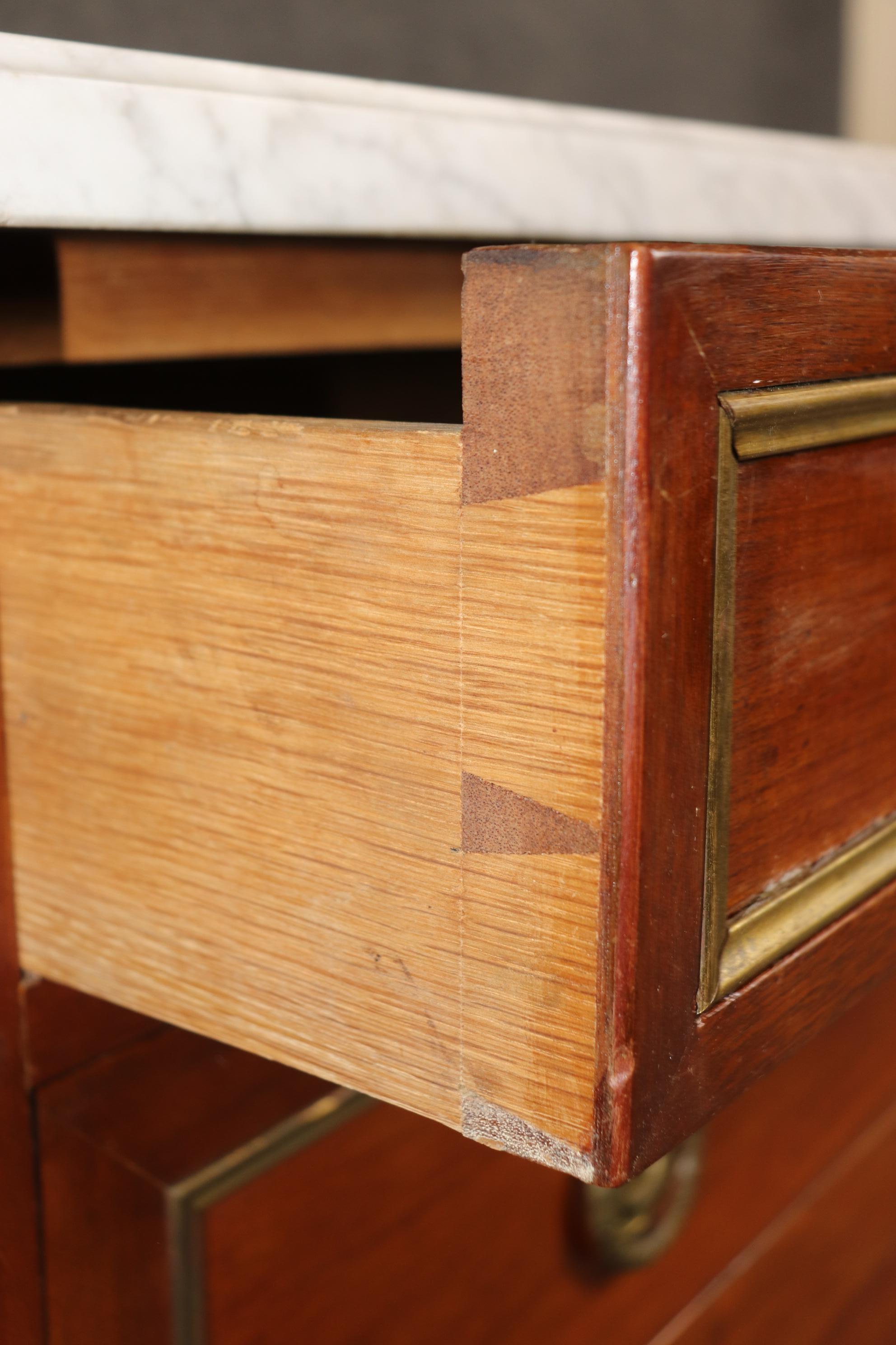 Bronze Mounted Marble Top Commode Dresser For Sale 8