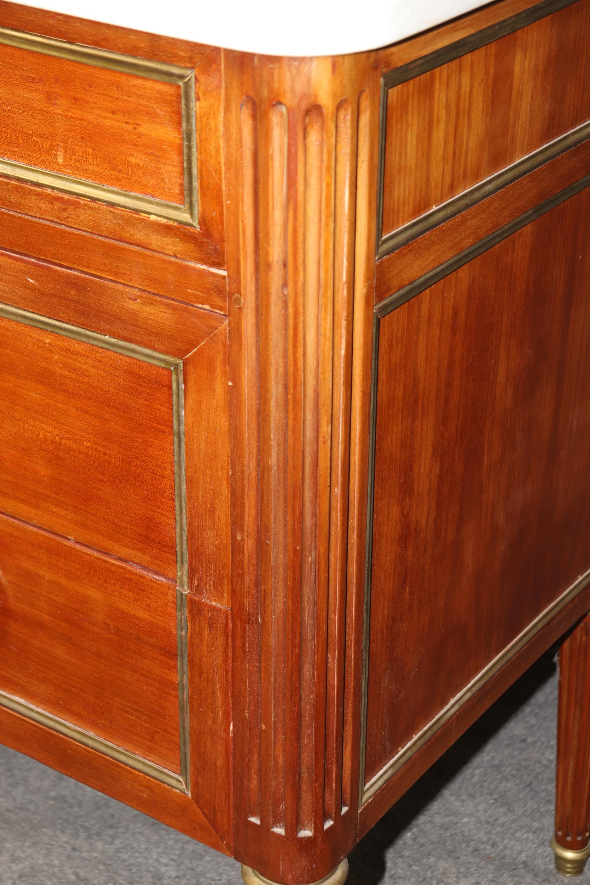 Bronze Mounted Marble Top Commode Dresser For Sale 9