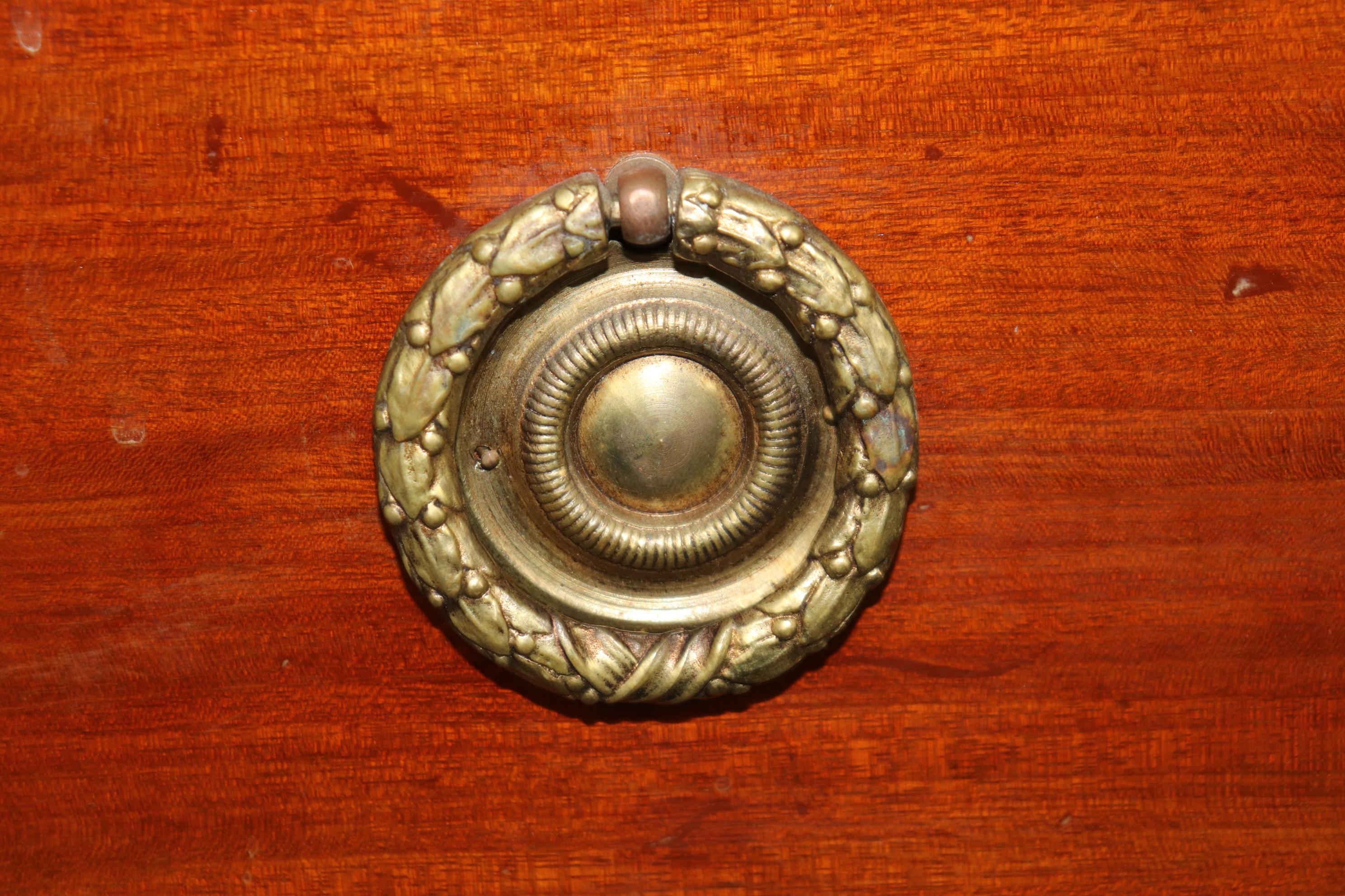 Louis XVI Bronze Mounted Marble Top Commode Dresser For Sale