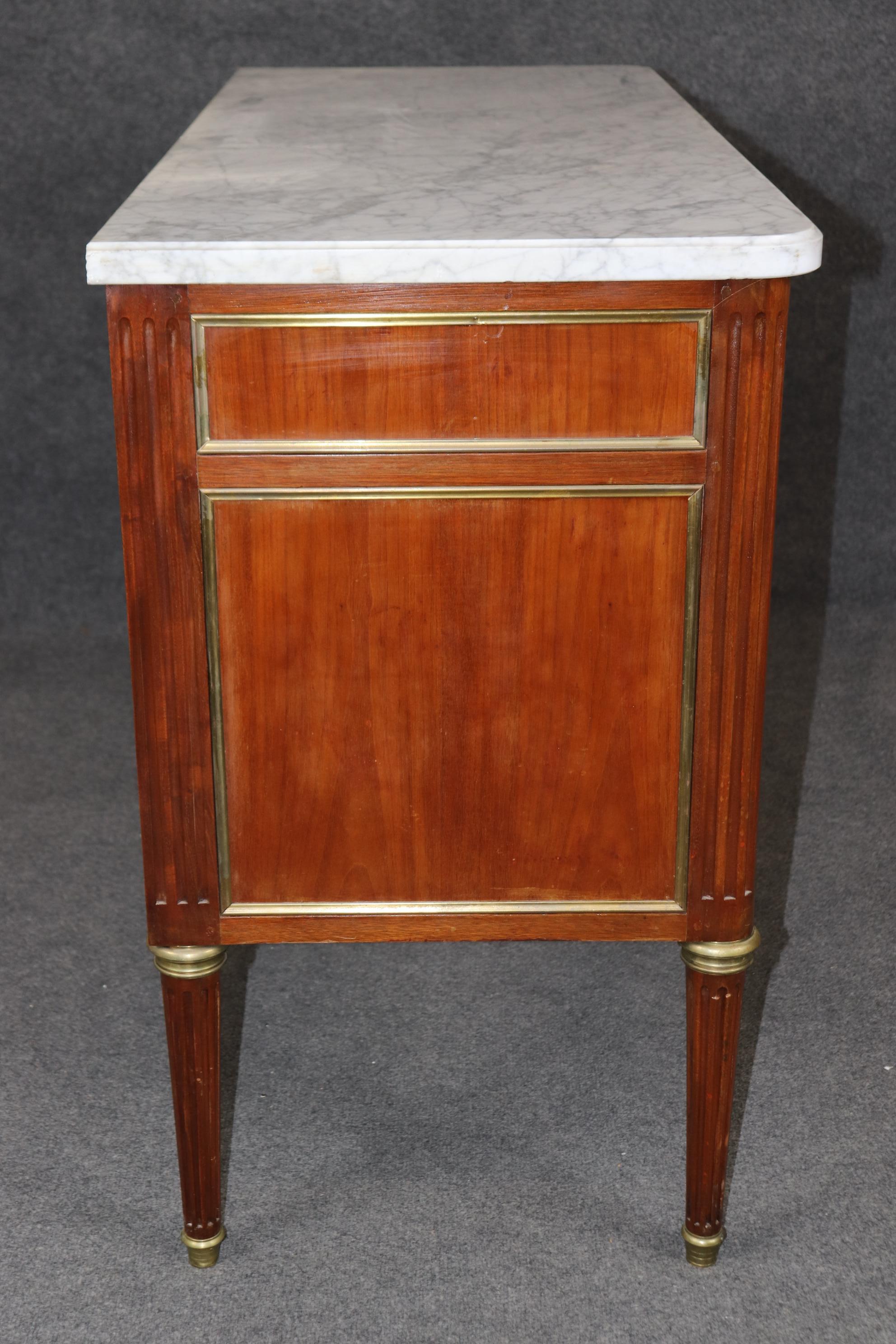 Bronze Mounted Marble Top Commode Dresser For Sale 2