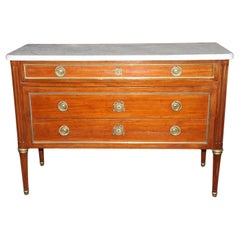 Bronze Mounted Marble Top Commode Dresser