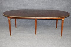 Signed Maison Jansen Directoire Mahogany Dining Table in Jansen Book