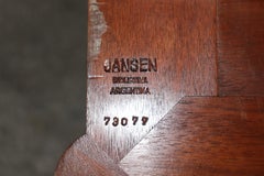 Signed Maison Jansen Mahogany with Bronze and Carrara Marble Two Drawer Commode