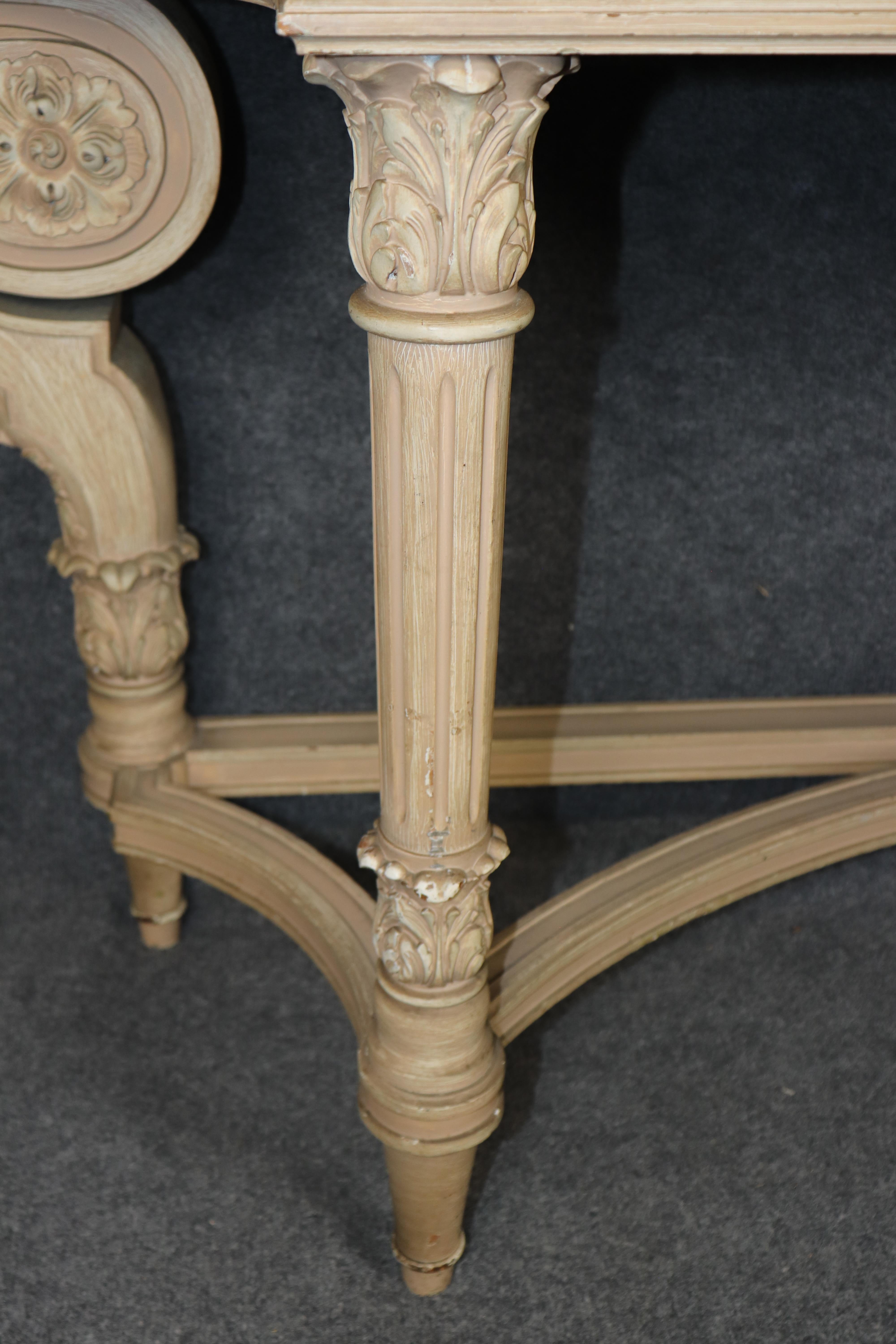 Consola con tapa de mármol Directoire firmada por Maison Jansen y certificada en venta 3