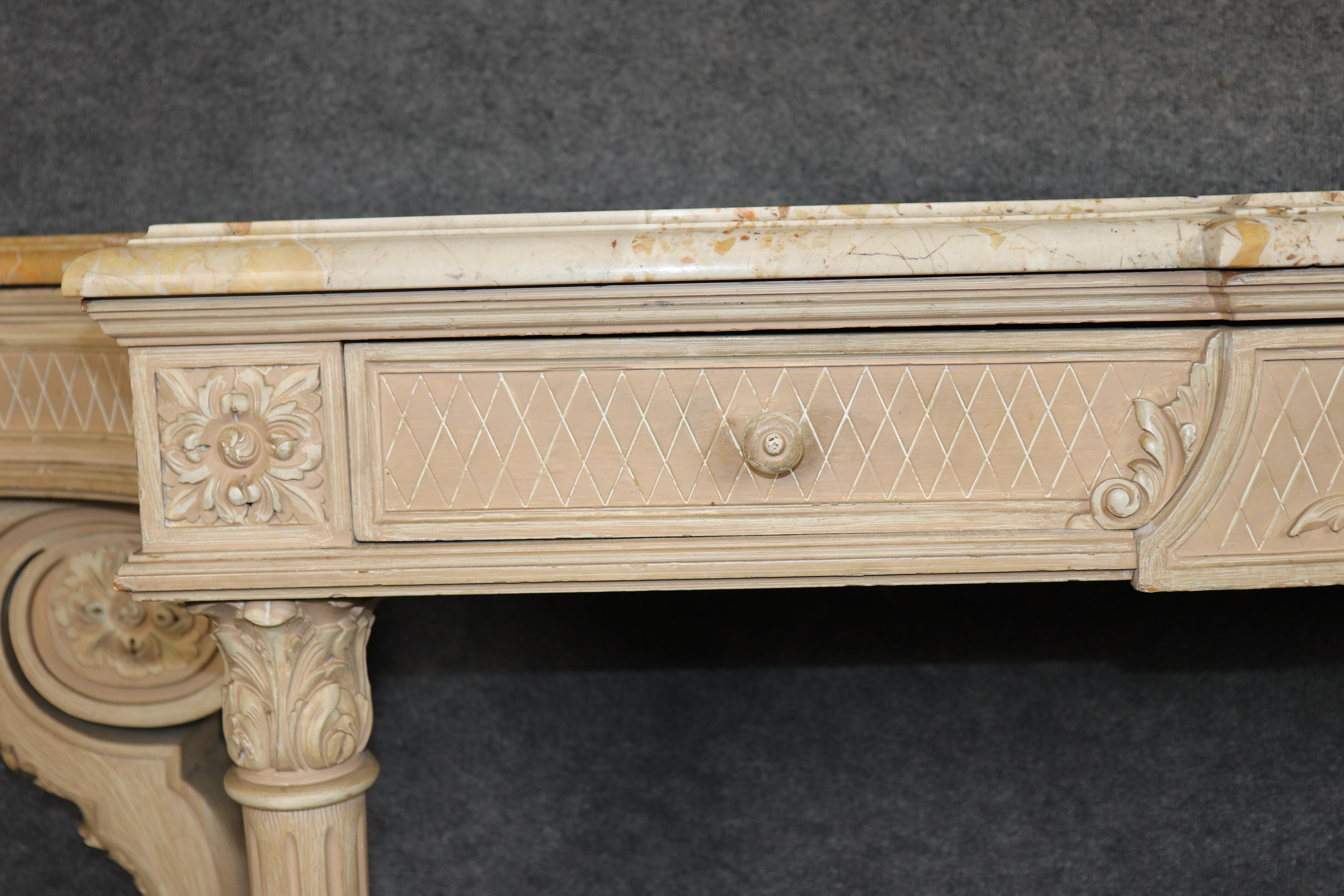 Consola con tapa de mármol Directoire firmada por Maison Jansen y certificada en venta 5