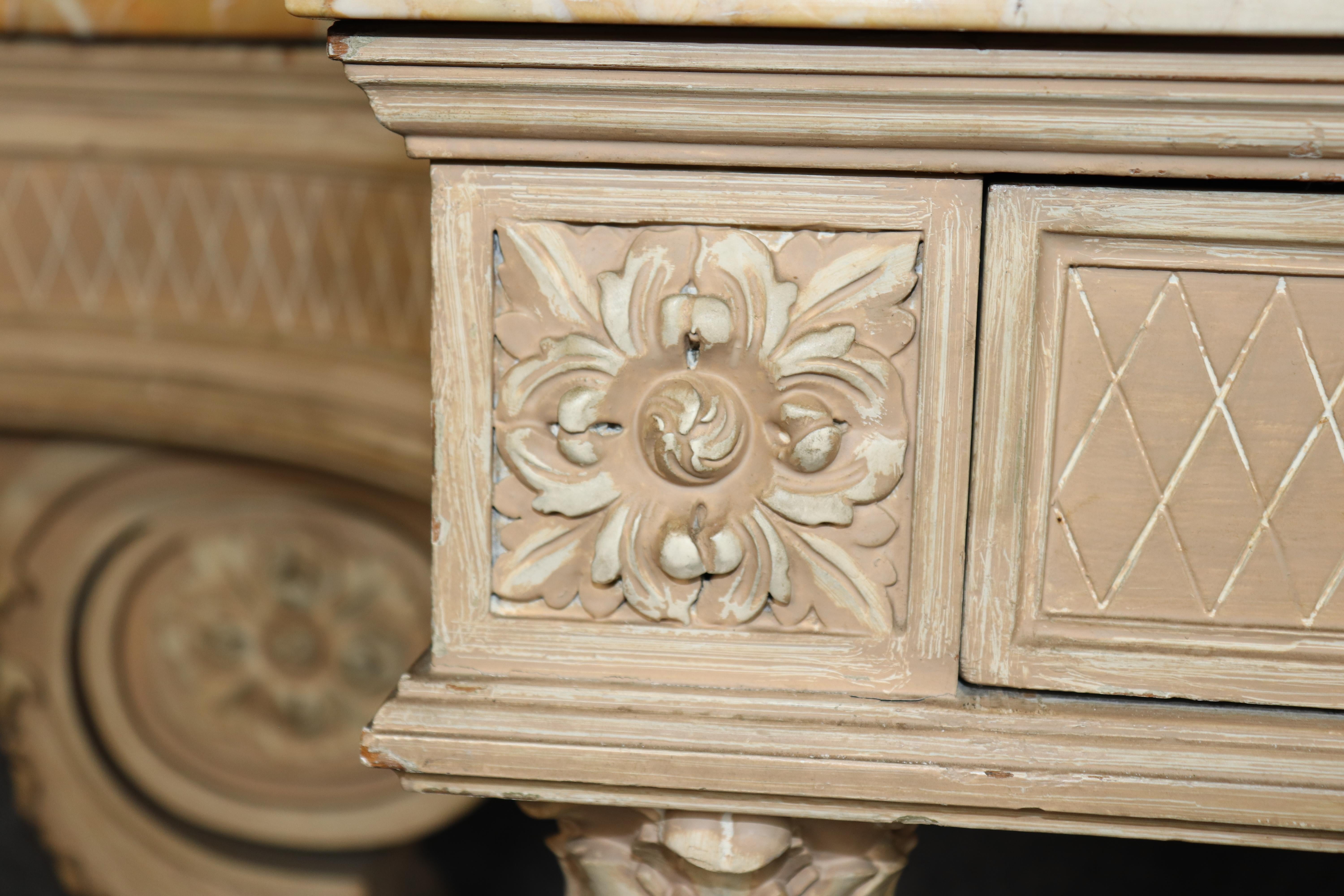 Consola con tapa de mármol Directoire firmada por Maison Jansen y certificada en venta 10