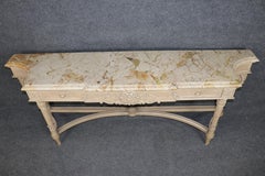 Signed Maison Jansen Marble Top Directoire Console Table with Certification
