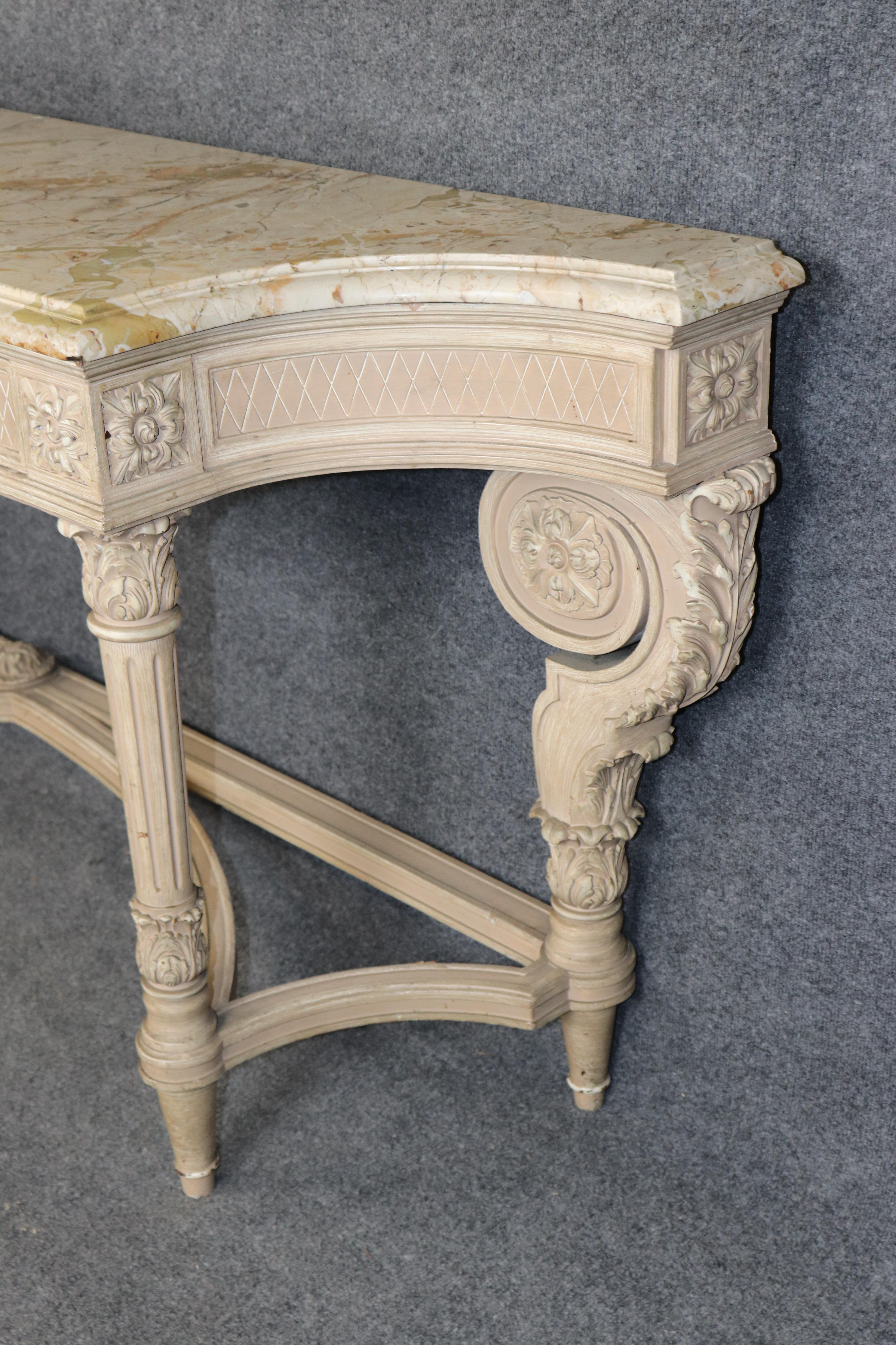 Consola con tapa de mármol Directoire firmada por Maison Jansen y certificada Directorio en venta