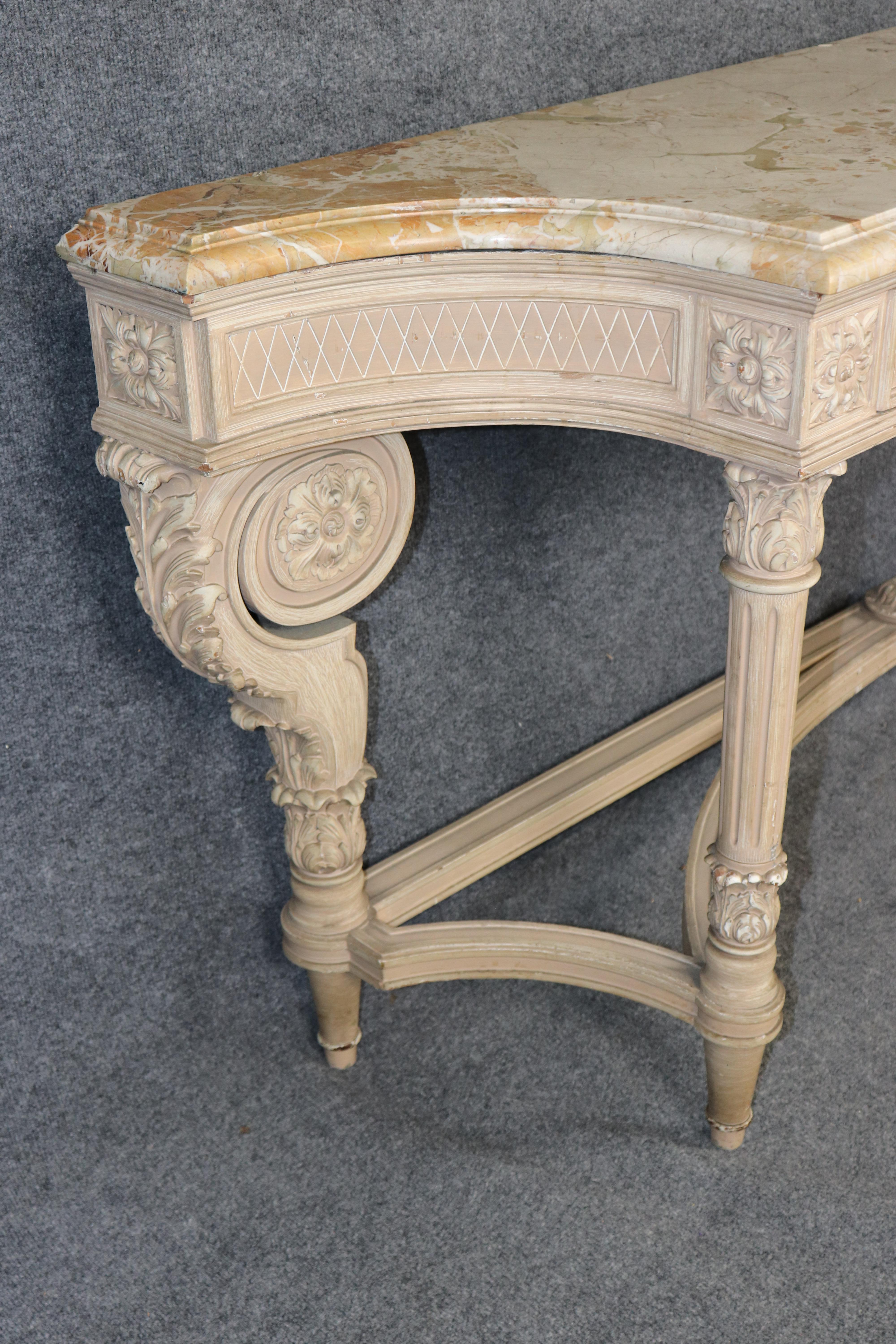 Consola con tapa de mármol Directoire firmada por Maison Jansen y certificada Francés en venta