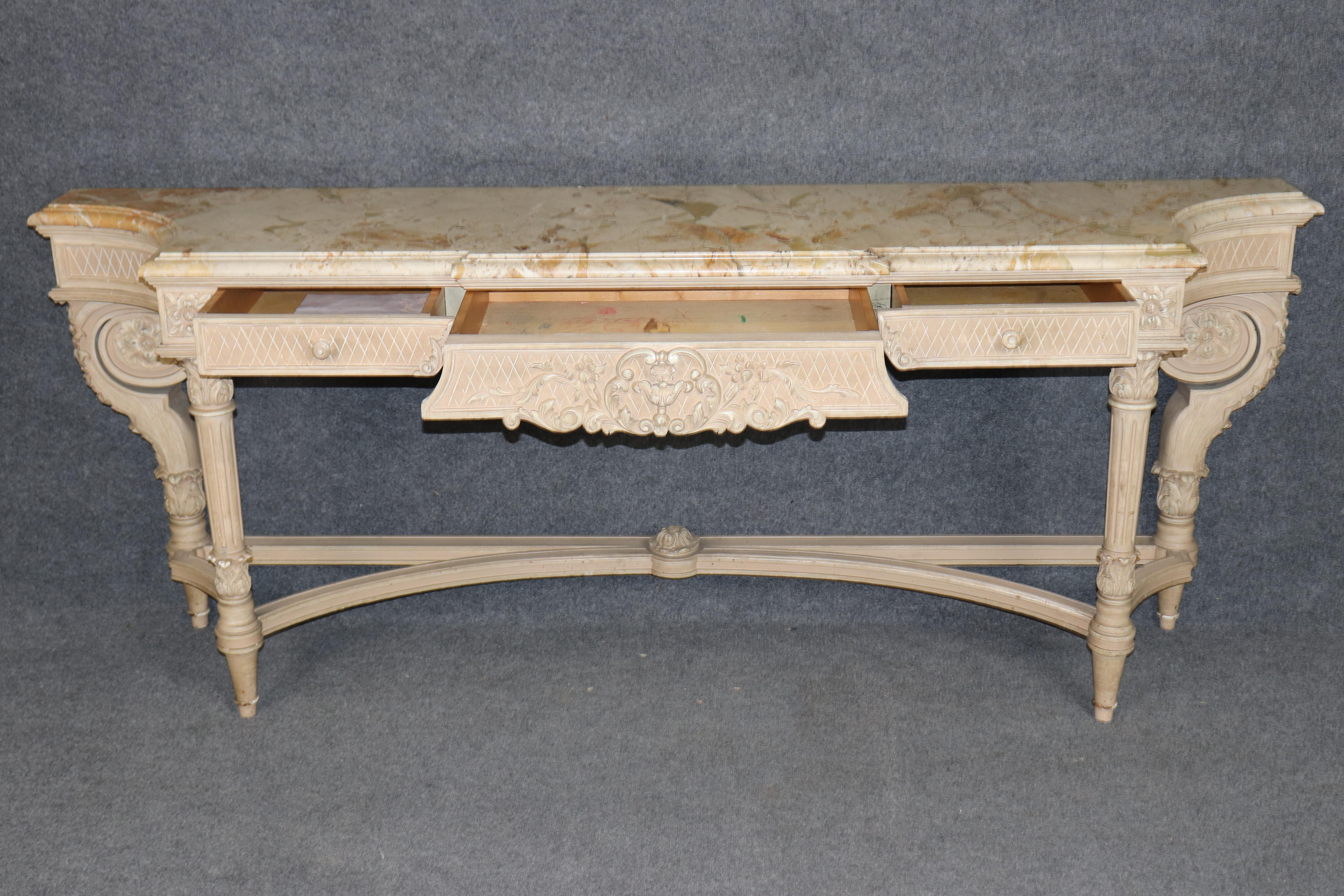 Consola con tapa de mármol Directoire firmada por Maison Jansen y certificada Mármol en venta