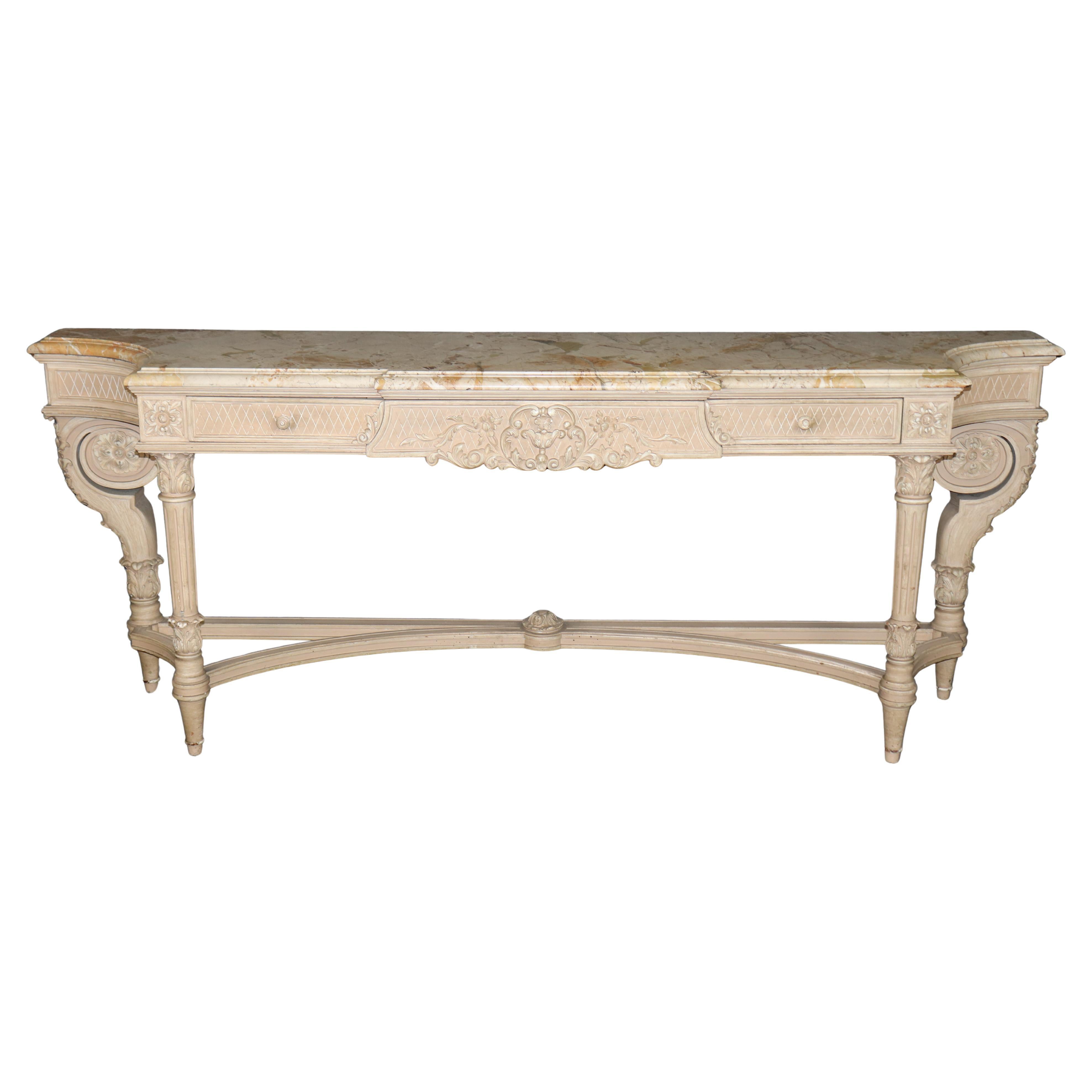 Consola con tapa de mármol Directoire firmada por Maison Jansen y certificada