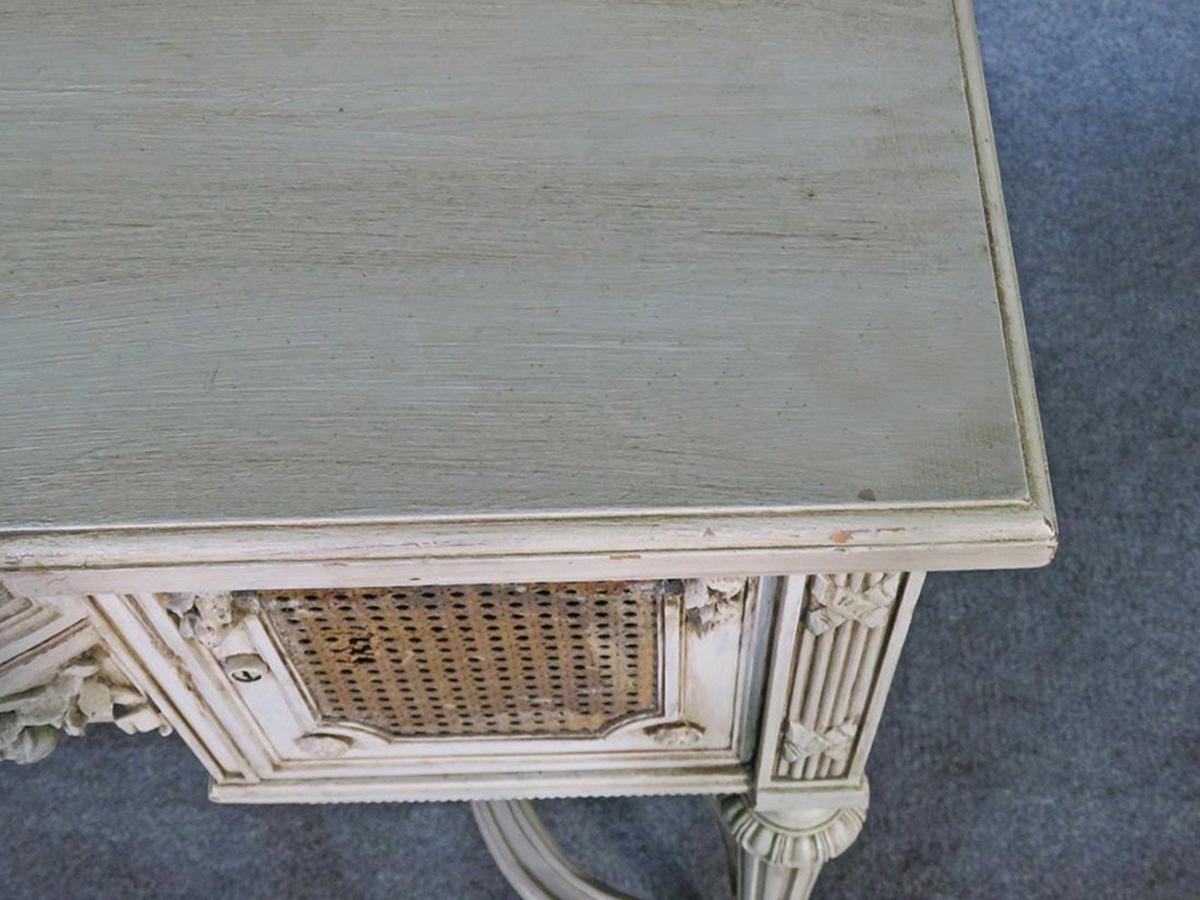 Signed Maison Jansen Paint Decorated Louis XVI Ladies Vanity Writing Desk 3