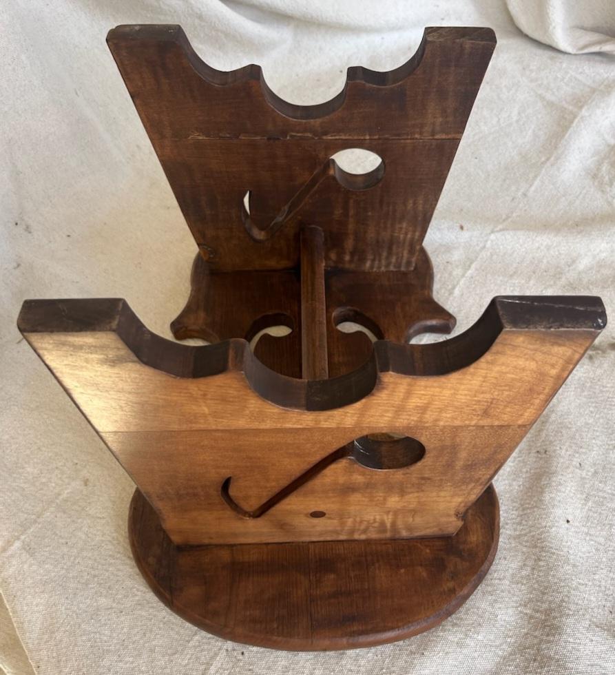 American Signed Maple Musical Notes Violin Footstool For Sale