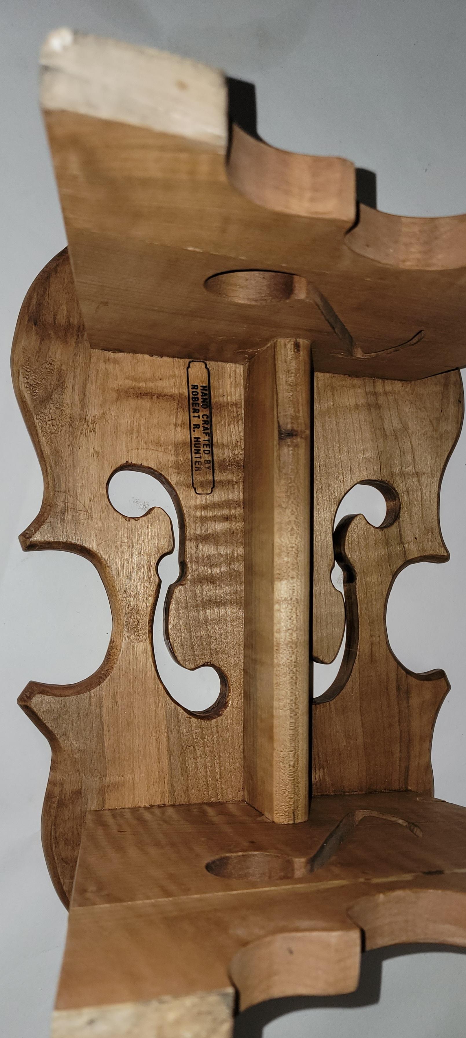 Wood Signed Maple Violin Footstool For Sale