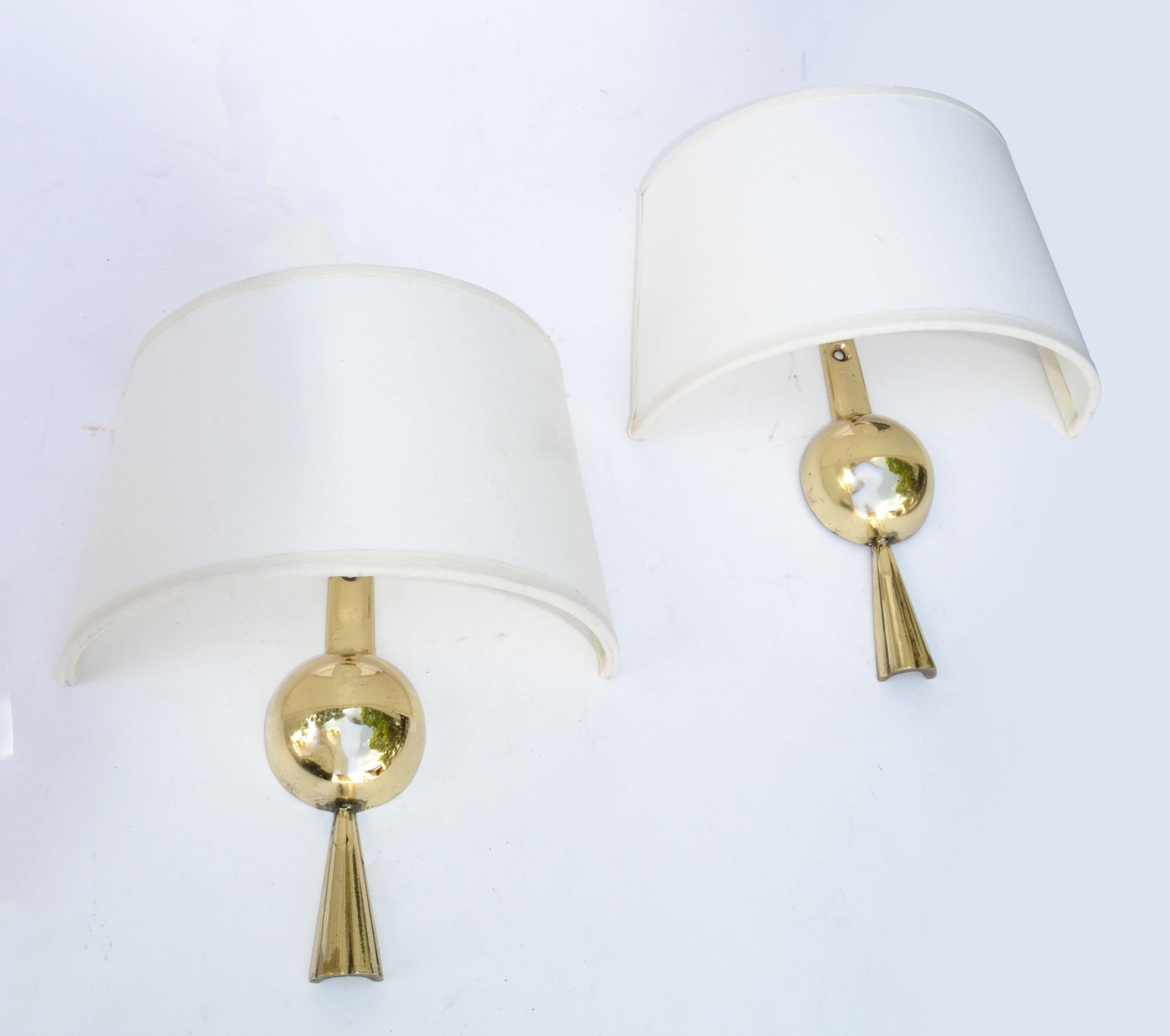 Signed Marcel Guillemard Bronze Sconces Wall Lamps France Neoclassical, Pair For Sale 8