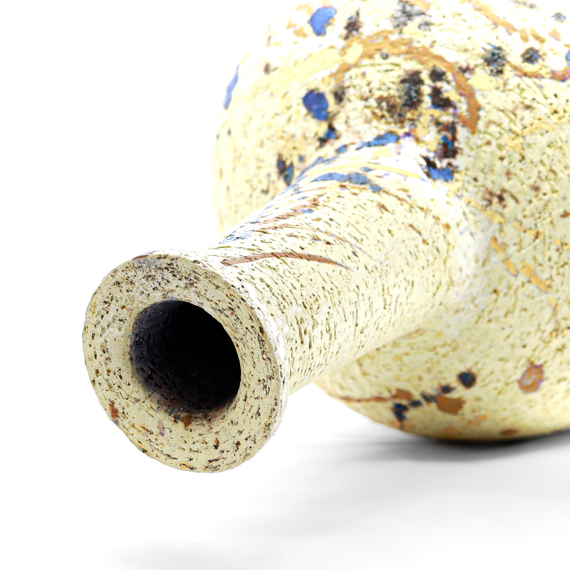 Signed Marcello Fantoni Glazed Earthenware Pottery Vase for Raymor, 1950s For Sale 1