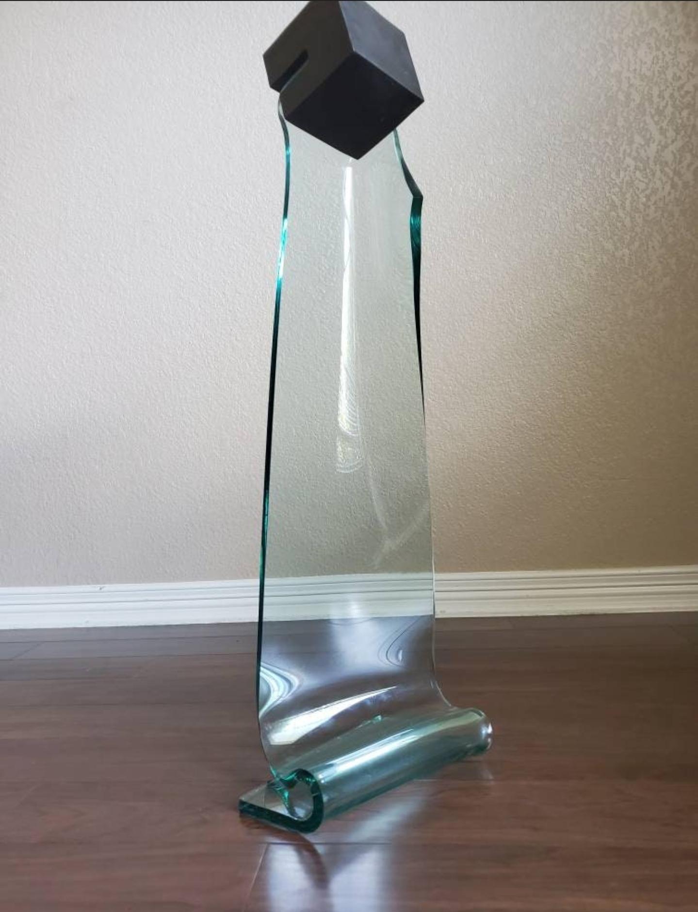 Rare American Industrial Modern Art Mary Shaffer Signed Glass Bronze Sculpture In Good Condition For Sale In Forney, TX