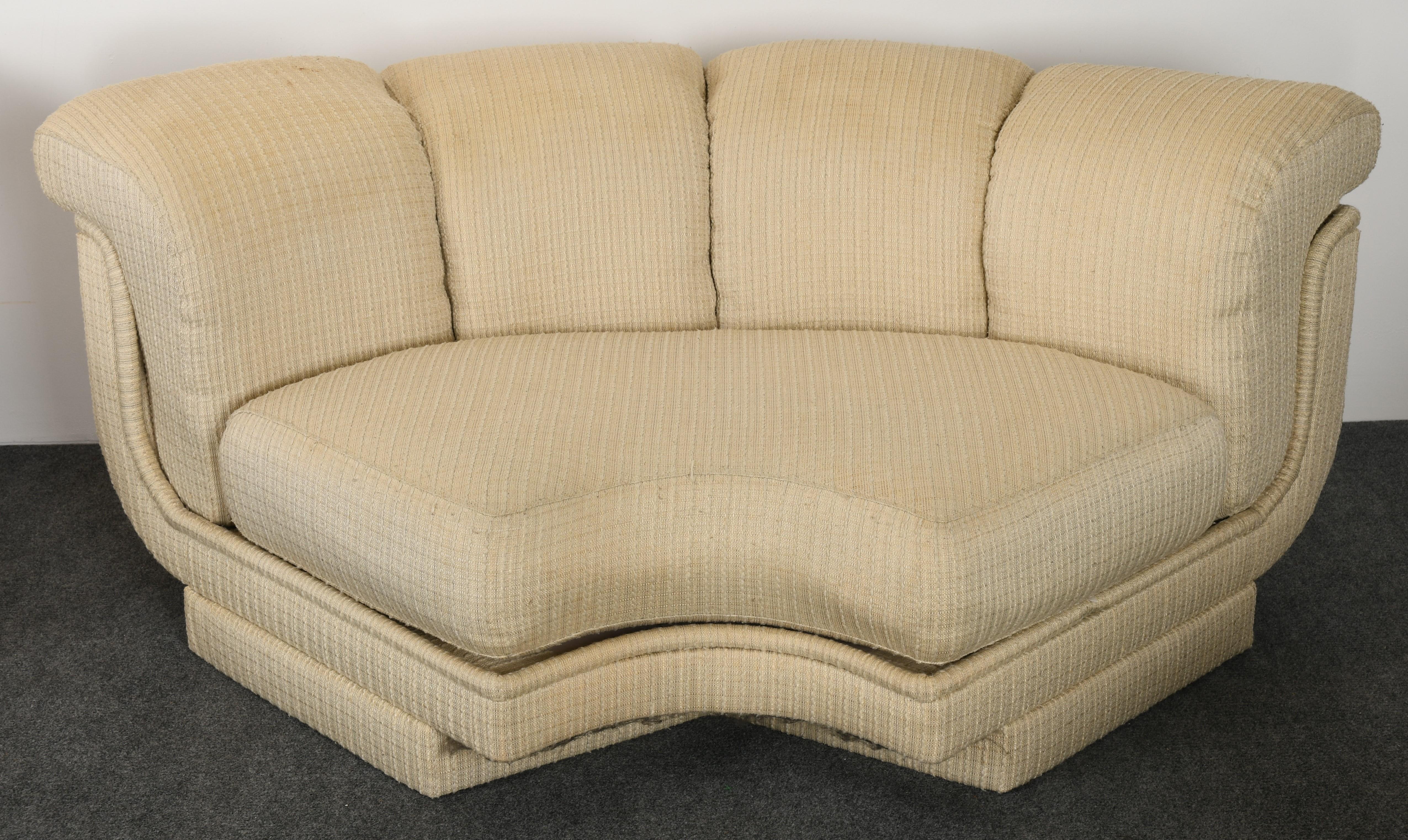 Late 20th Century Signed Maurice Villency Sectional Sofa, 1980s
