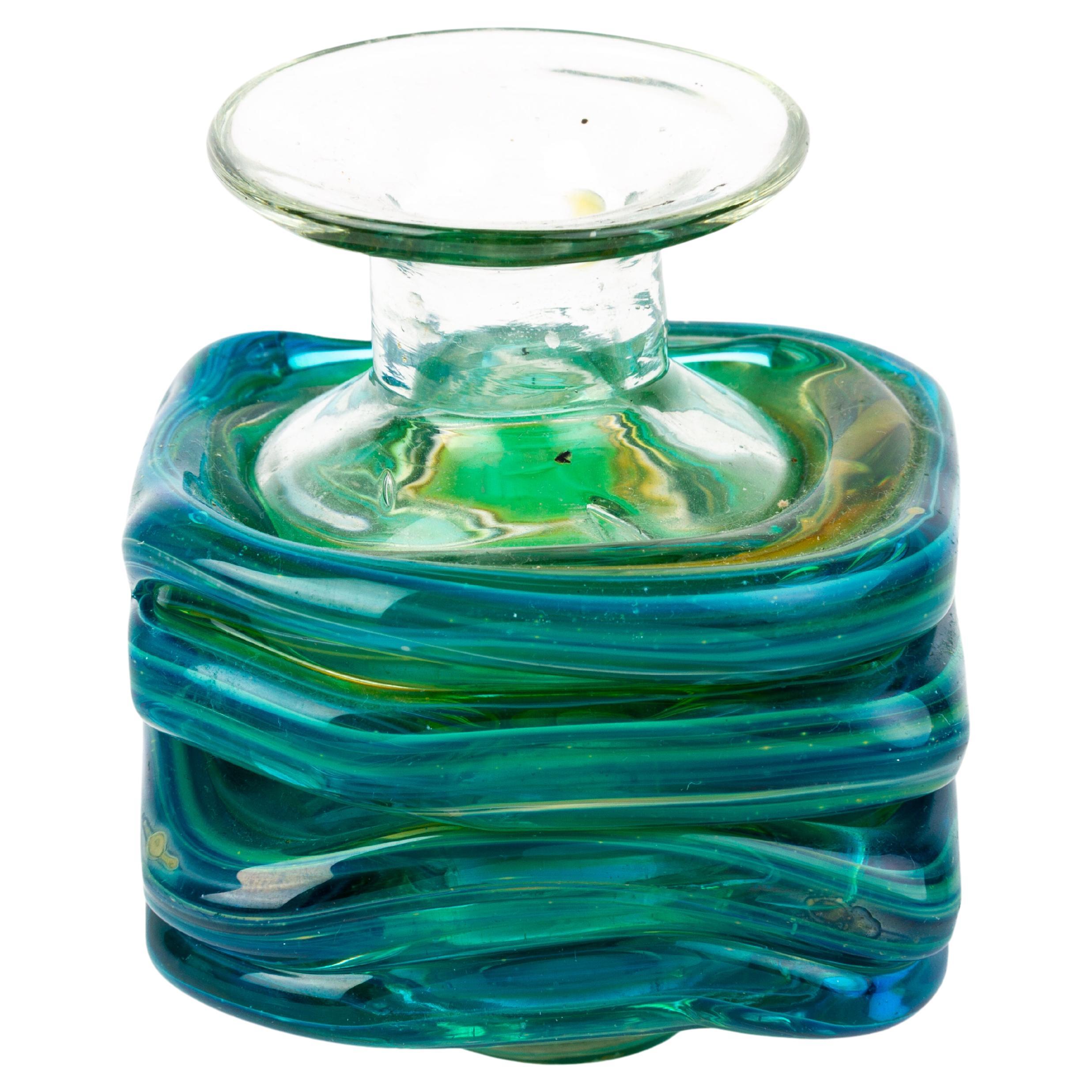 Signed Mdina Maltese Designer Glass Vase 