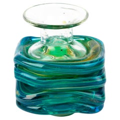 Vintage Signed Mdina Maltese Designer Glass Vase 
