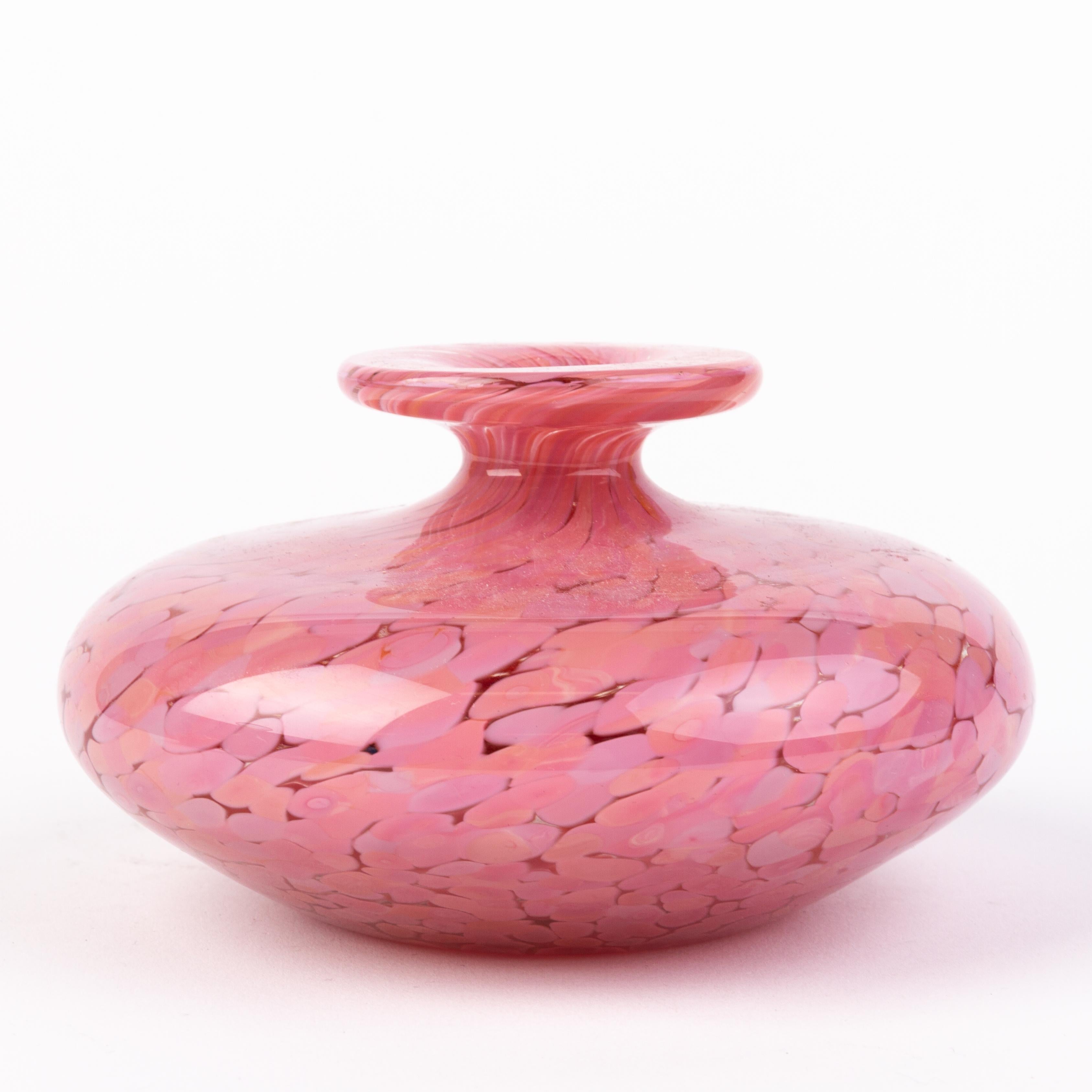 20th Century Signed Mdina Maltese Glass Designer Vase For Sale