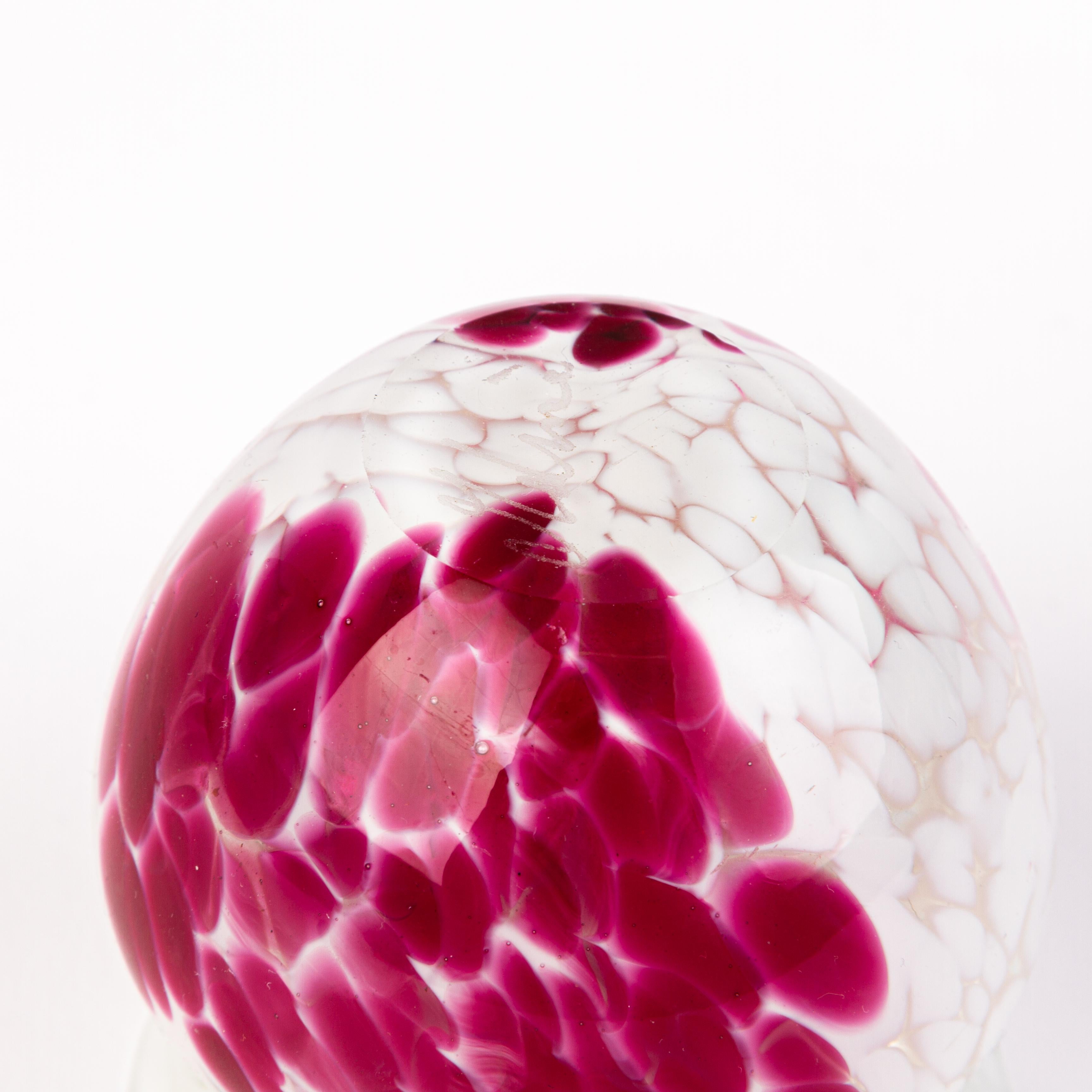 Signed Mdina Maltese Glass Designer Vase For Sale 1