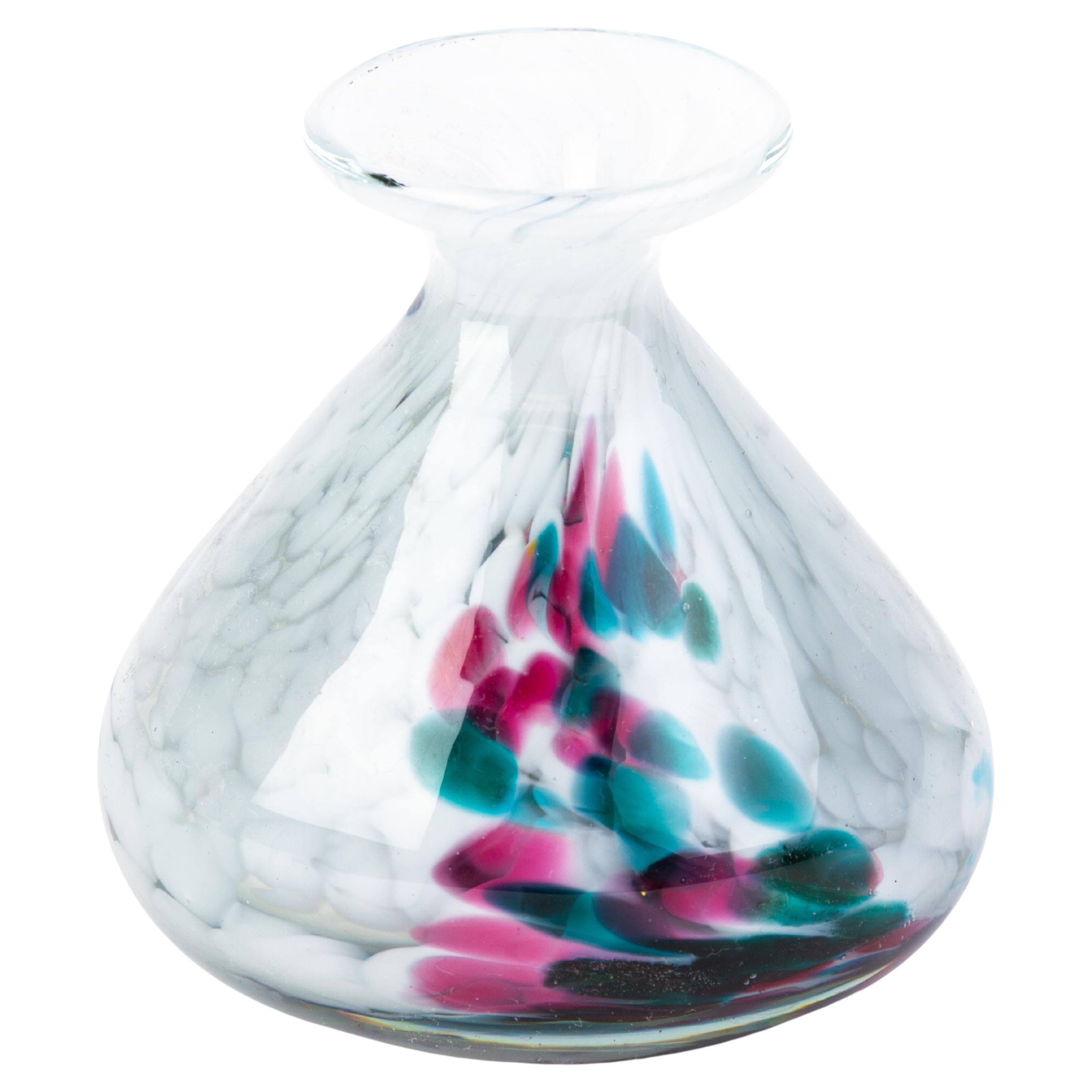 Signed Mdina Maltese Glass Designer Vase For Sale