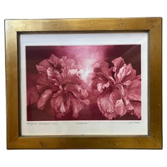 Signiert Mezzoting von G.H. Rothe, Hibiskus mit dem Titel