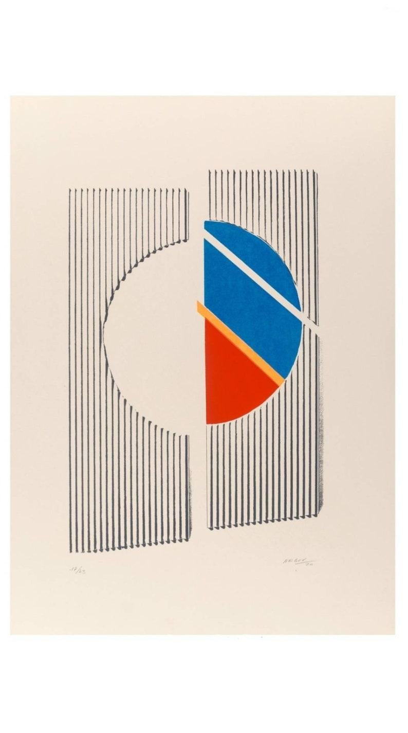 Michael Argov (1920-1982)
Title: Untitled 2
Year: 1970
Medium: Serigraph in colors on wove paper
Edition: 17/43
Print Grade: 8/10
Condition: Great

Artist signed, numbered, and dated in pencil along lower edge

Dimensions (approx):
27.5