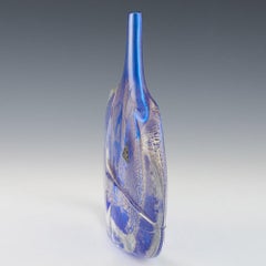 Signed Michael Harris Isle of Wight Azurene Blue Fish Sculpture c1986