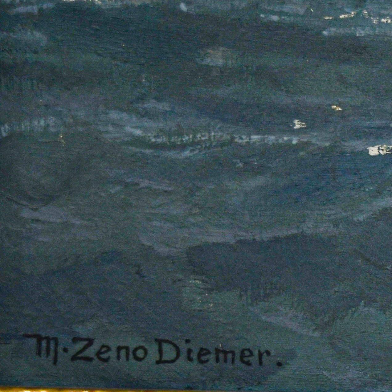 Unknown Signed Michael Zeno Diemer Oil on Canvas 