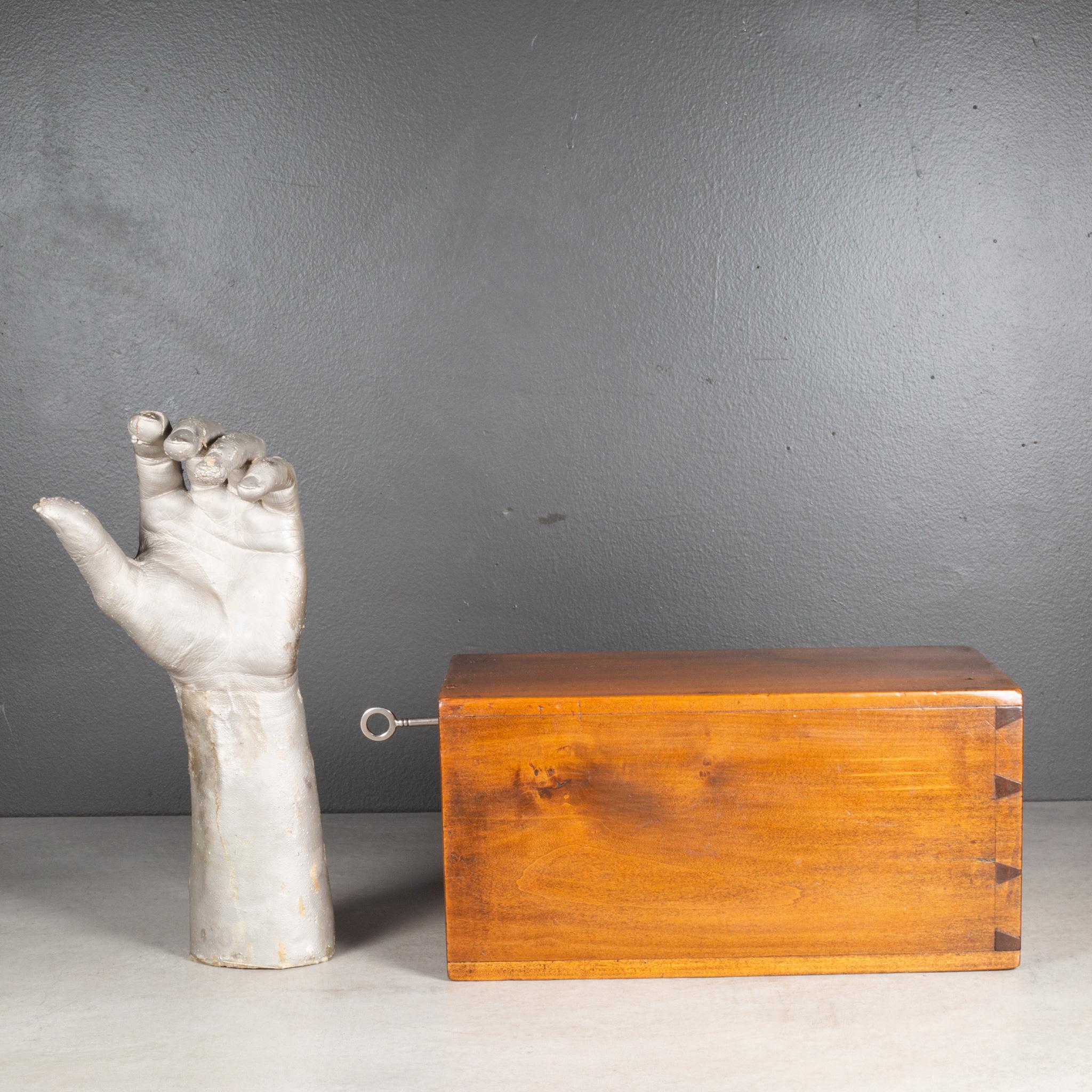 Signed Mid-19th c. Wooden Lock Box c.1863 6