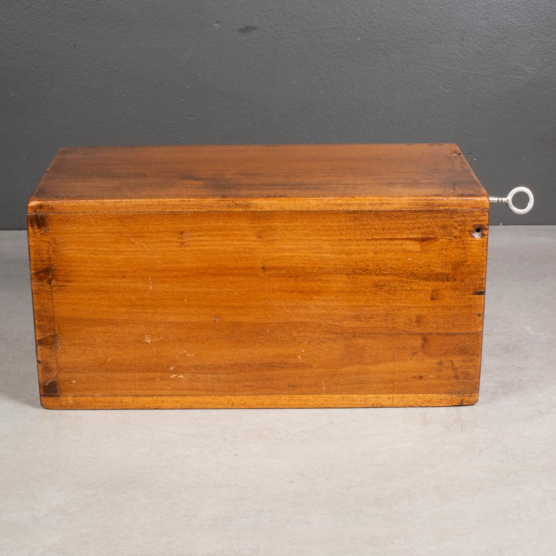 Signed Mid-19th c. Wooden Lock Box c.1863 For Sale 1