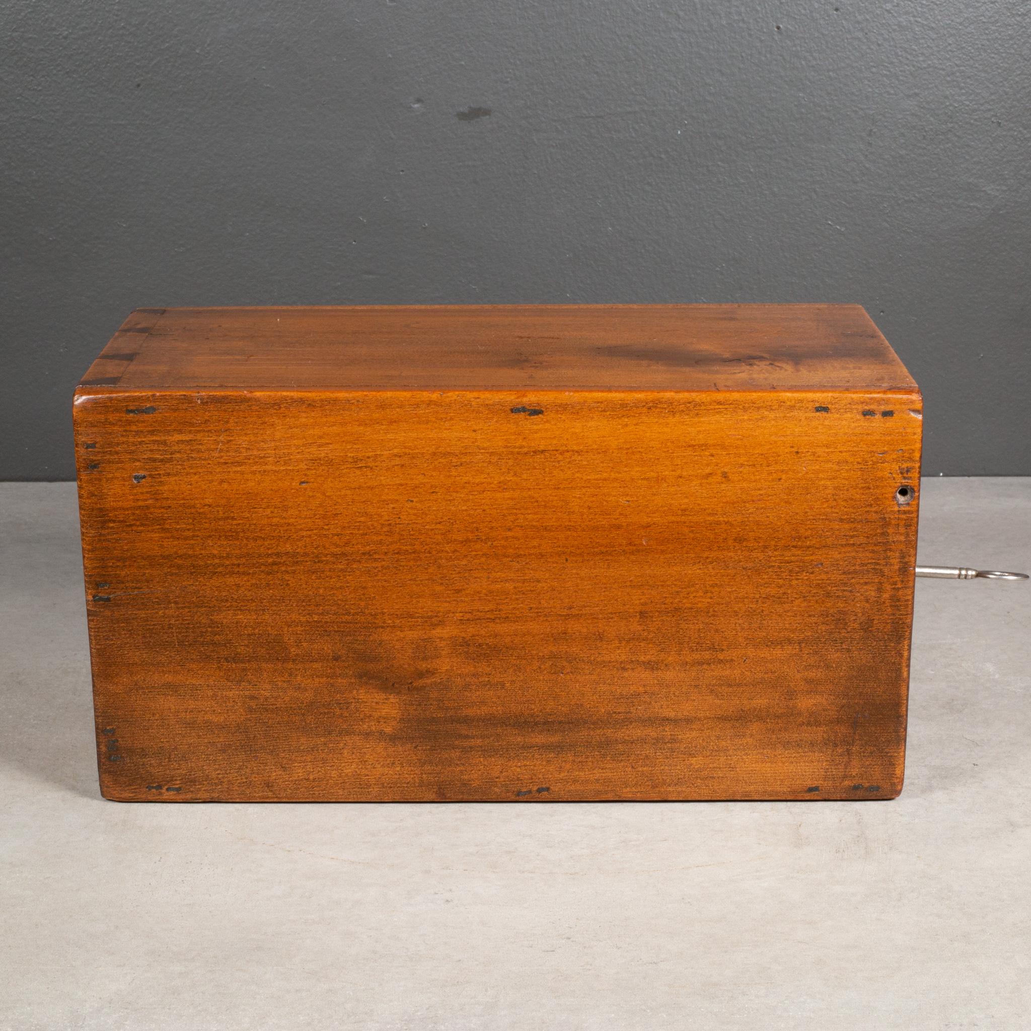 Signed Mid-19th c. Wooden Lock Box c.1863 For Sale 2