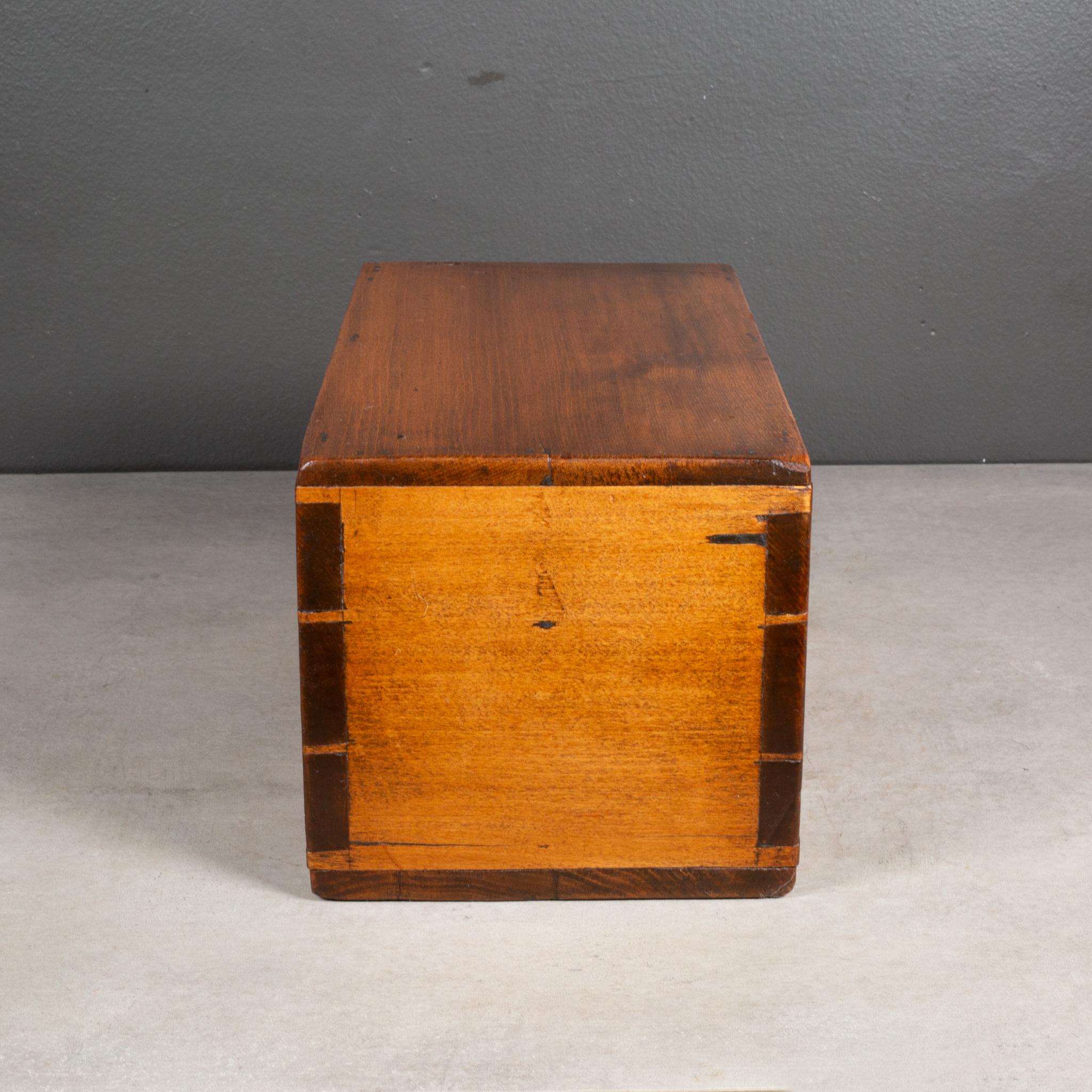 Signed Mid-19th c. Wooden Lock Box c.1863 For Sale 3