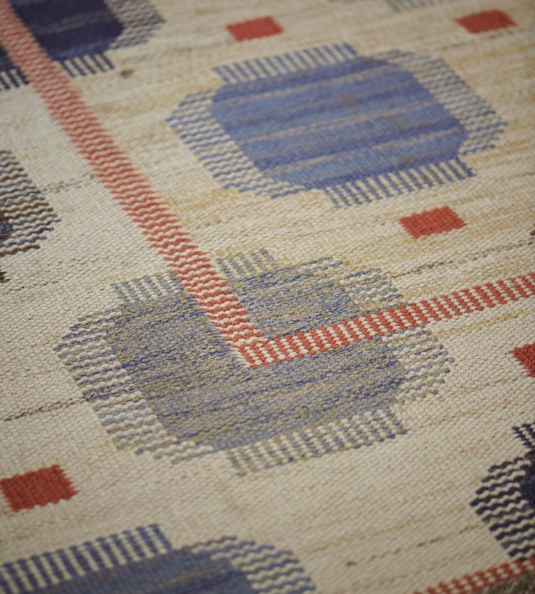 Signed Mid-20th Century Marta Maas-fjetterström Wool Rug For Sale 3