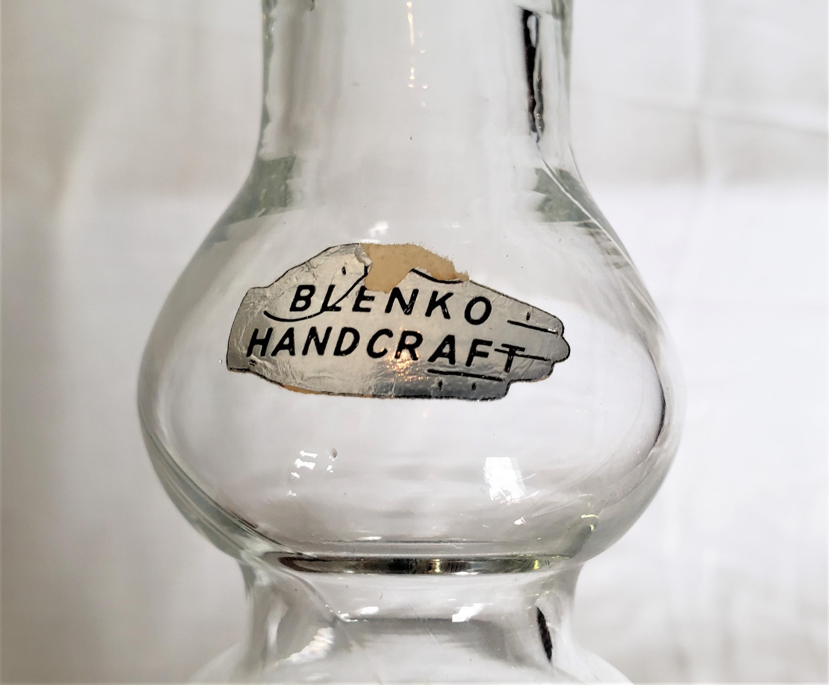 20th Century Signed Mid-Century Blenko Amber Art Glass Nude Female Vase by Joel Philip Myers
