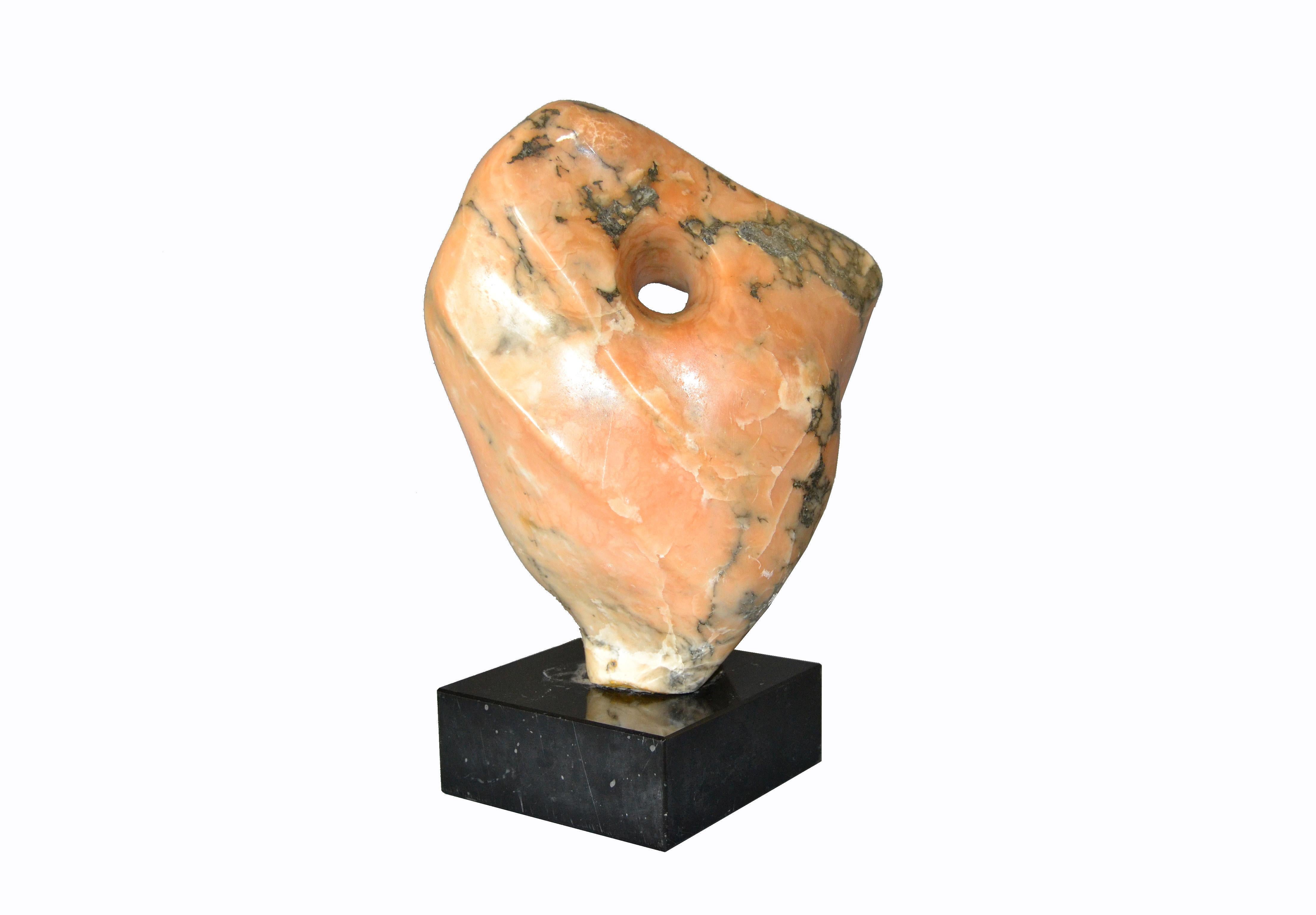 Late 20th Century Signed Mid-Century Modern Abstract Marble Sculpture by Shapiro